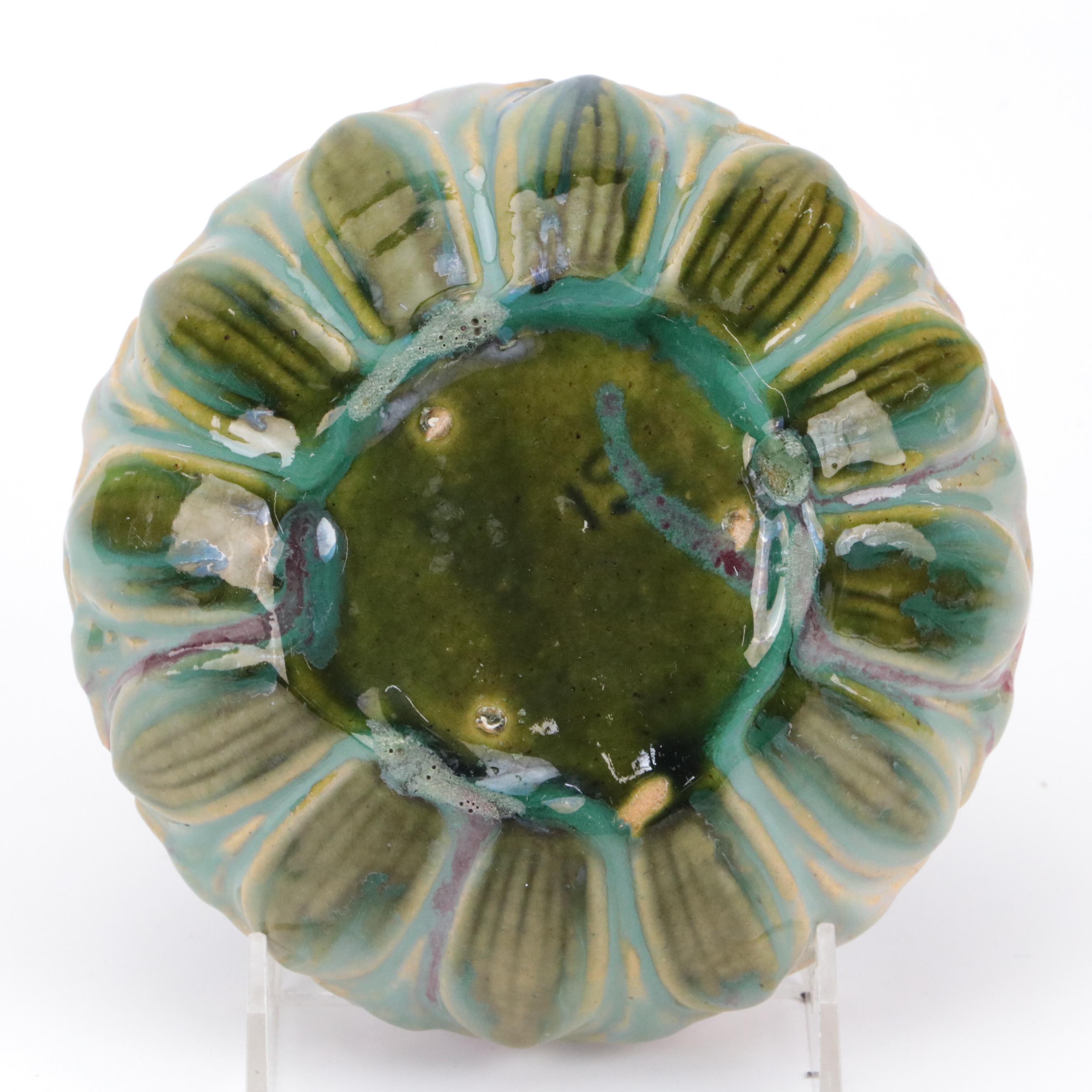 Brush McCoy Pottery "Amaryllis" Ceramic Vase and Console Bowl