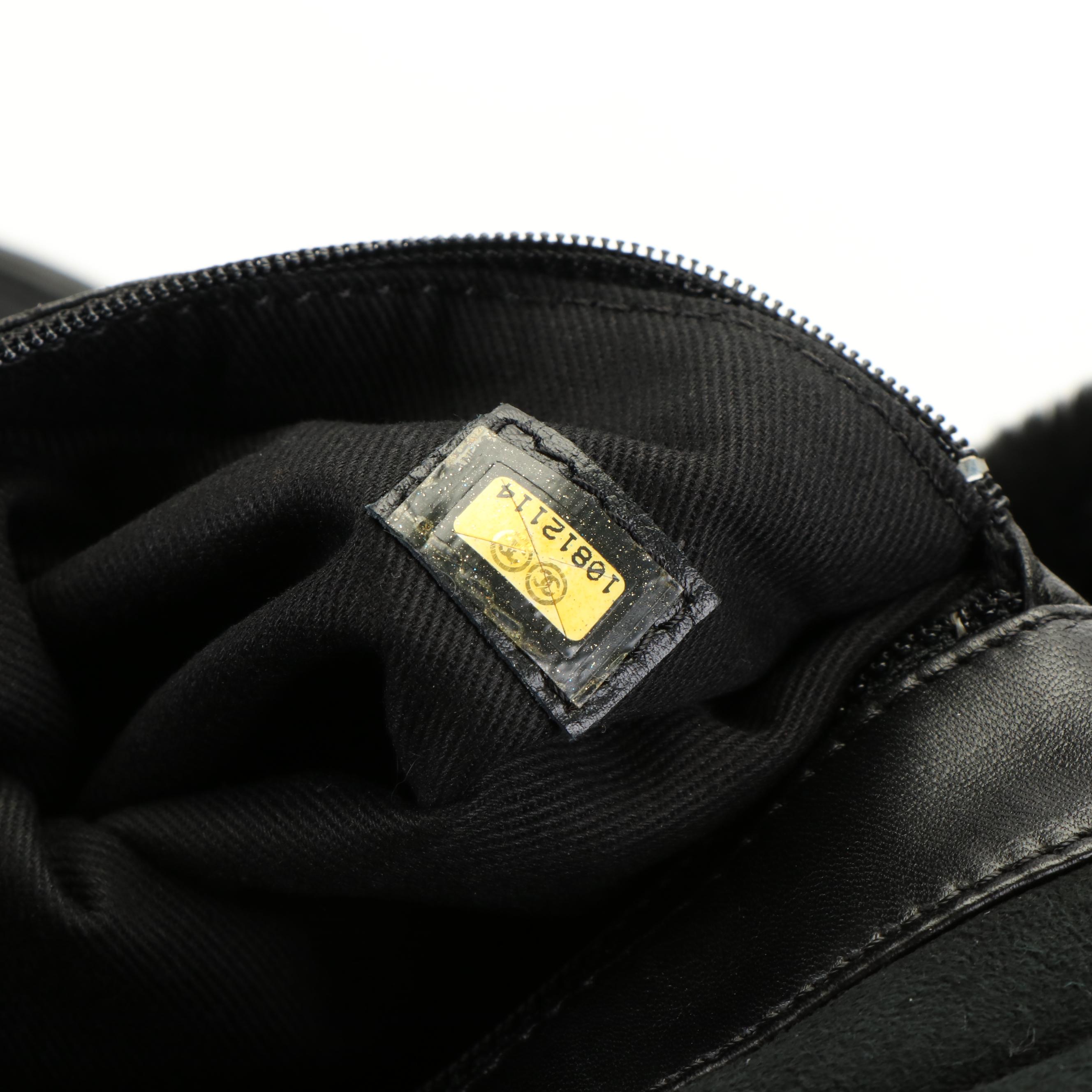 Chanel Black Shearling Sparkling Small Winter Tote