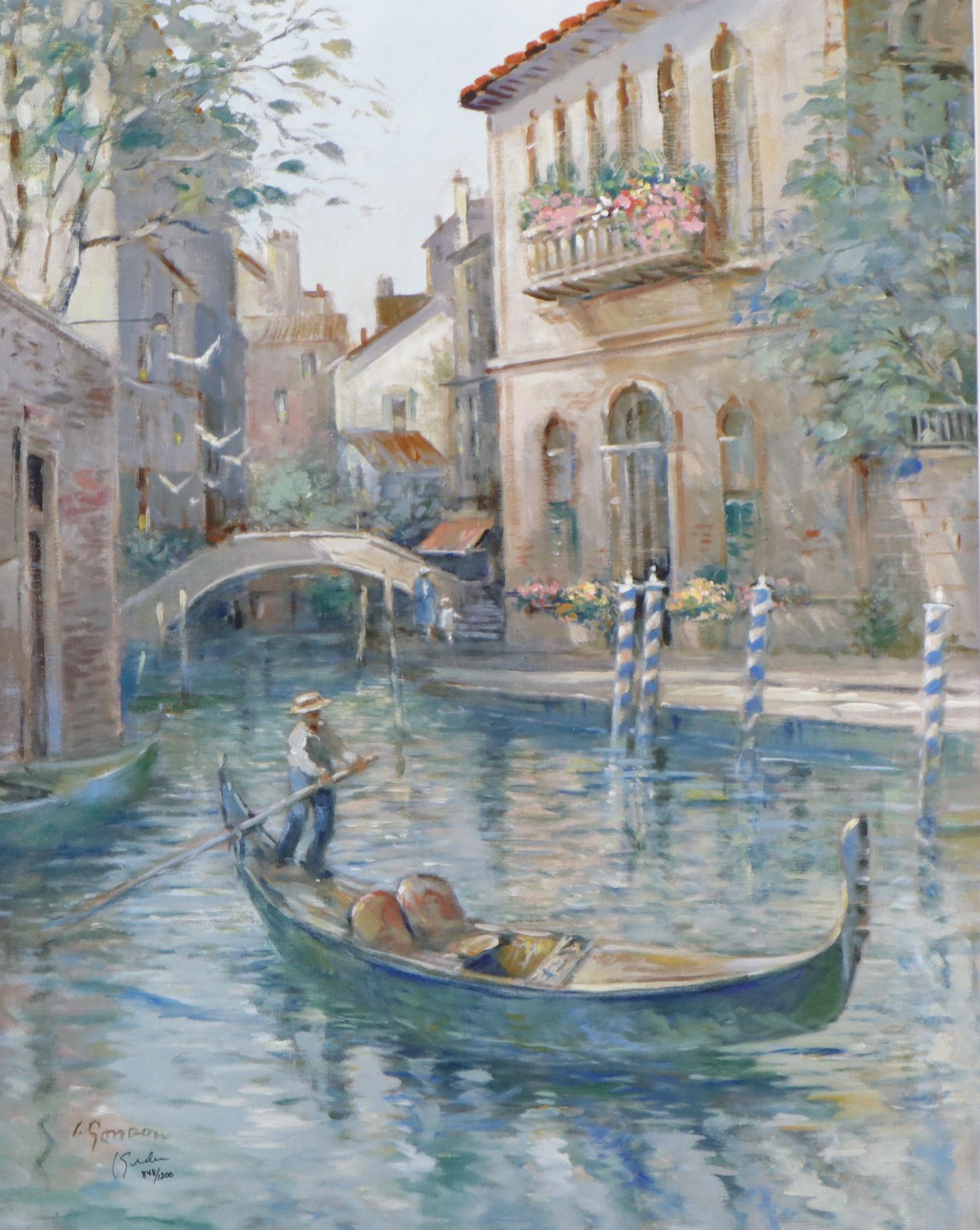 L. Gordon Offset Lithograph "Venetian Colors," 1998