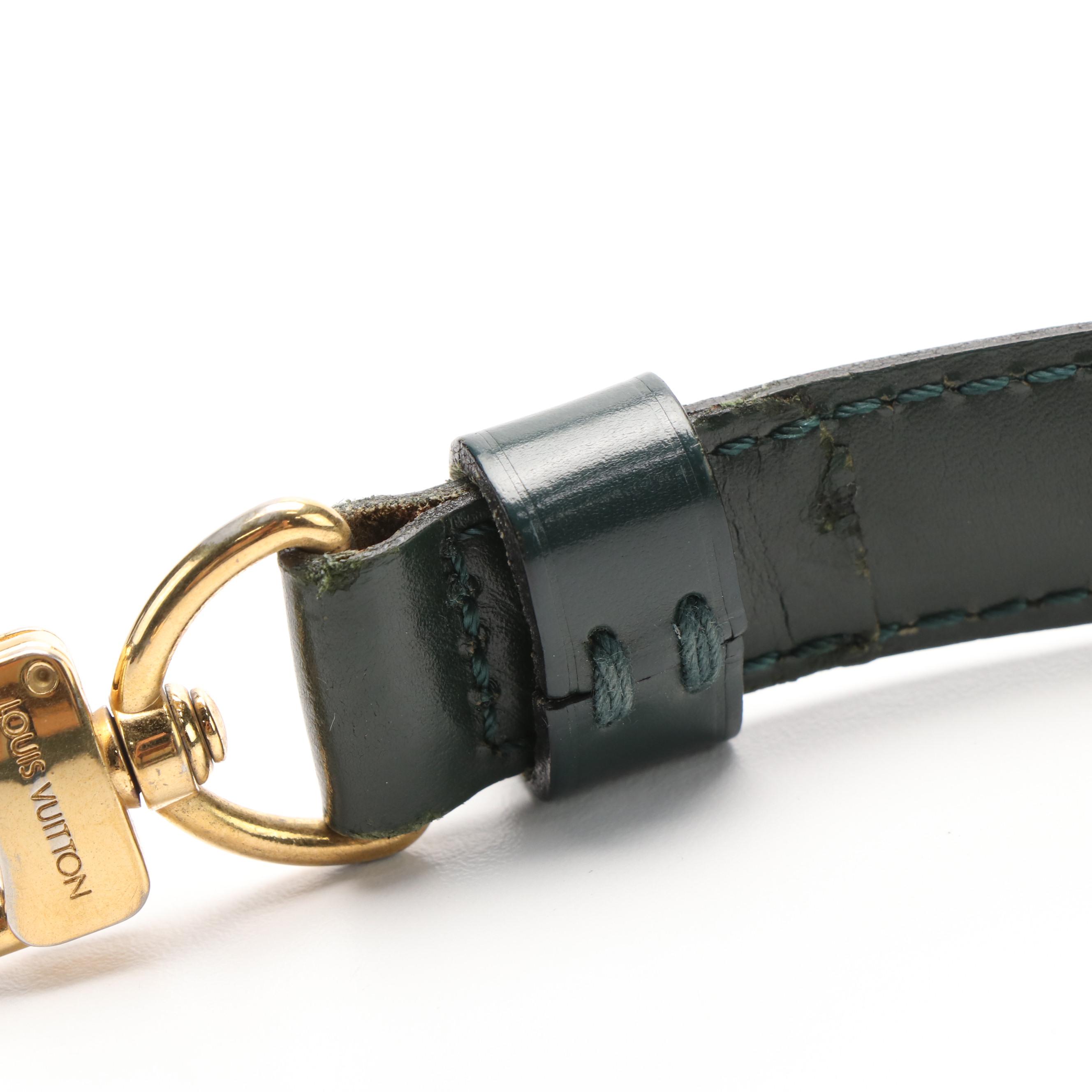 Louis Vuitton Crossbody Strap in Green Leather