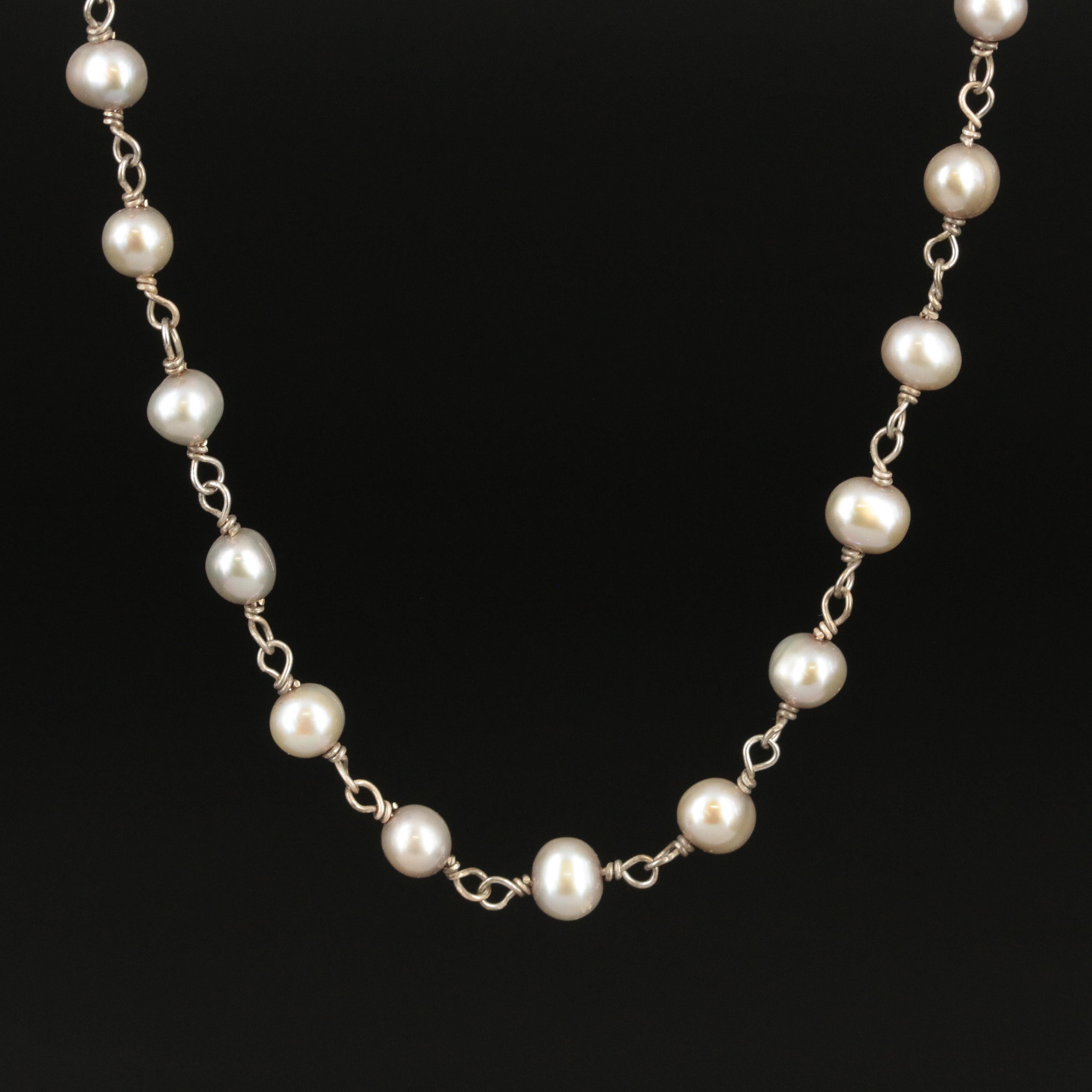 Sterling Pearl Necklace