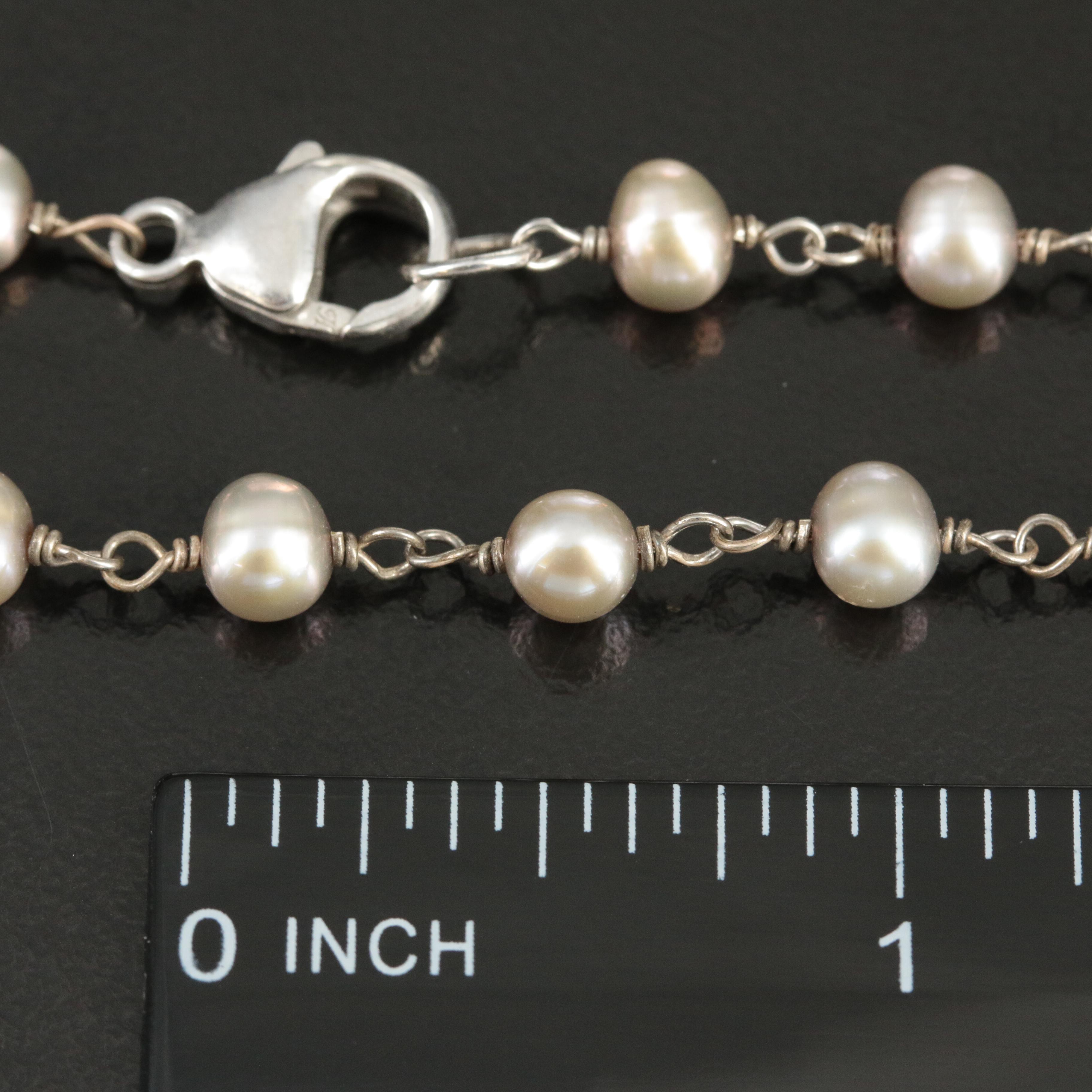 Sterling Pearl Necklace