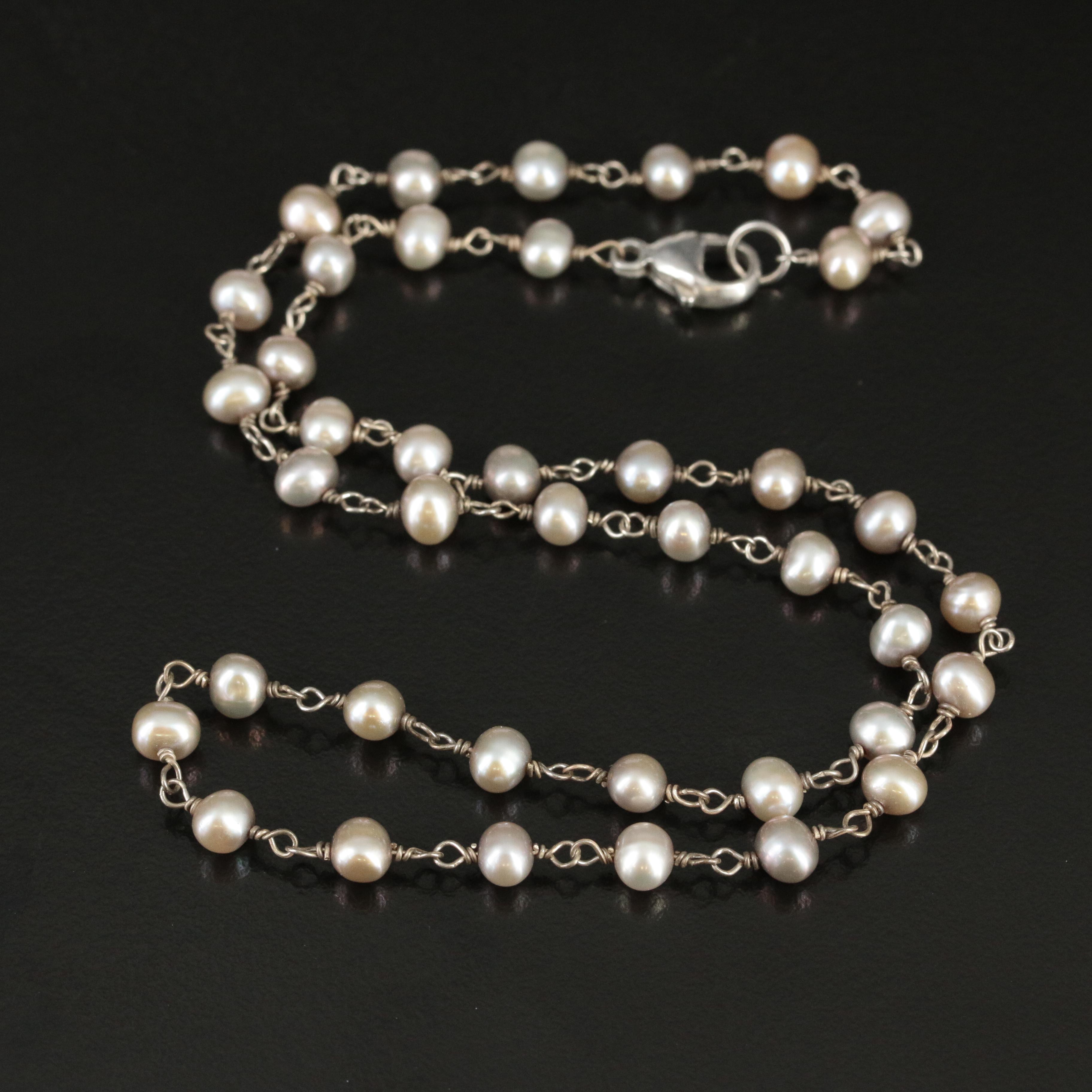 Sterling Pearl Necklace