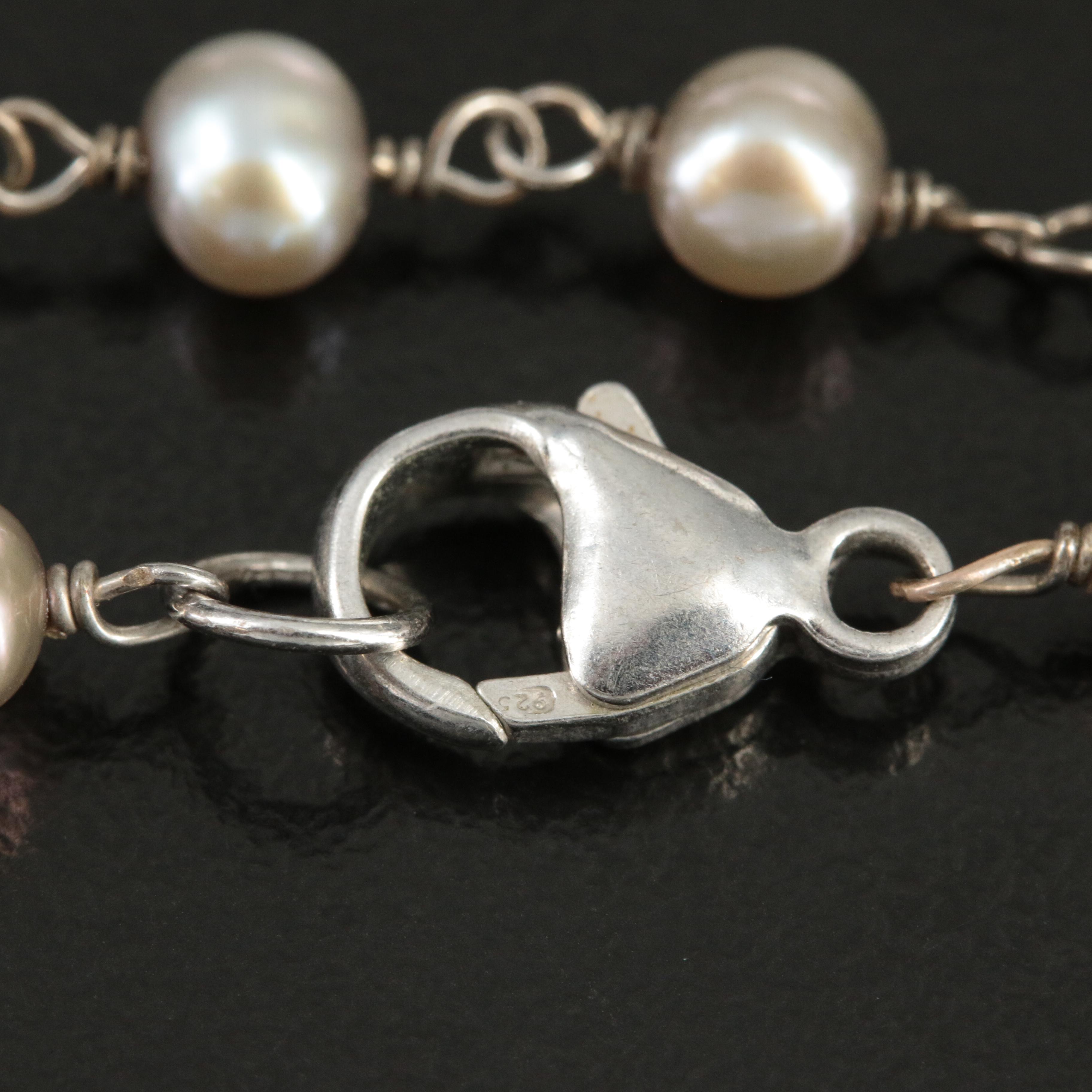 Sterling Pearl Necklace