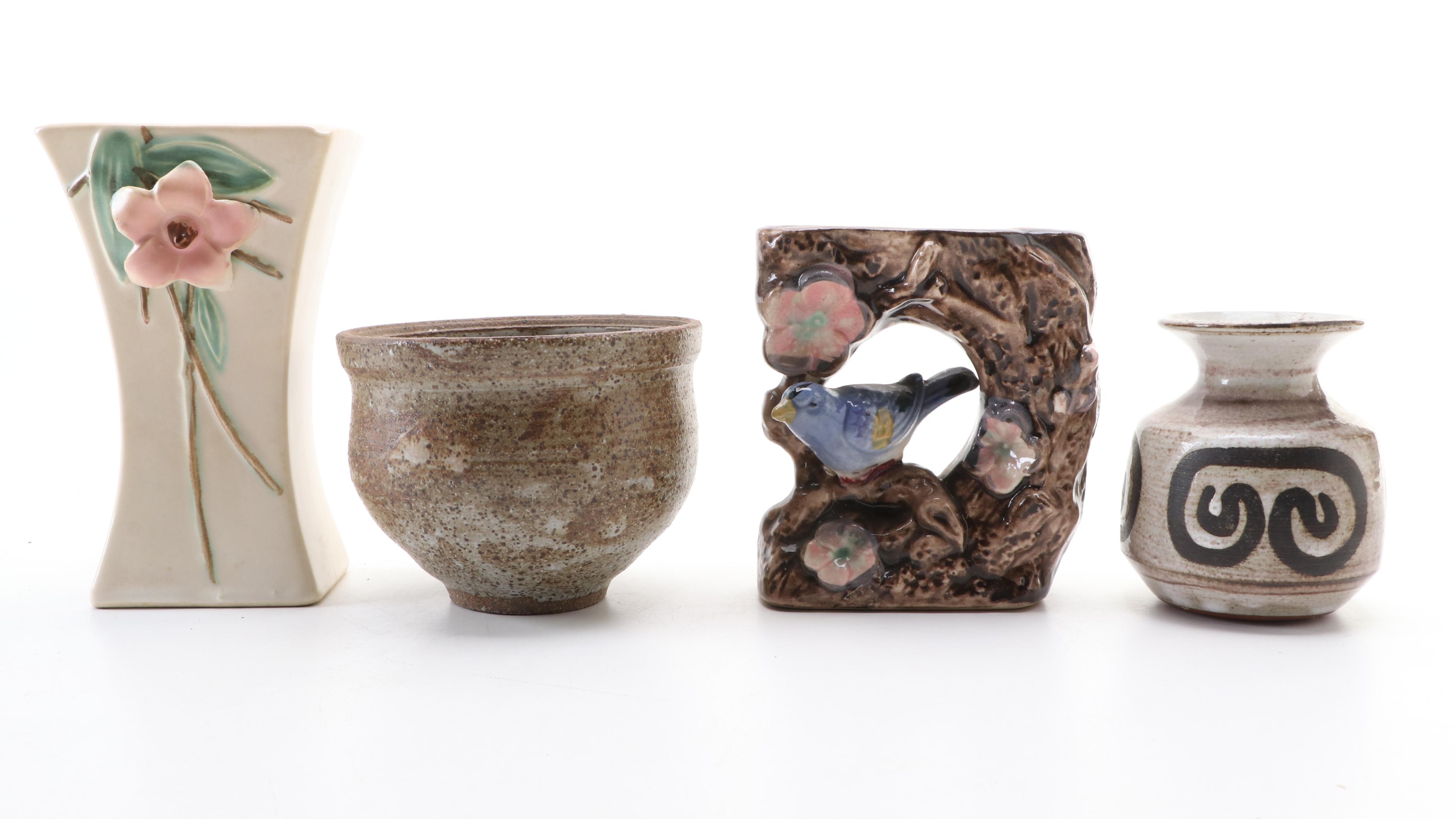 McCoy, Roseville, Briglin with Other Vases, Candlesticks and More