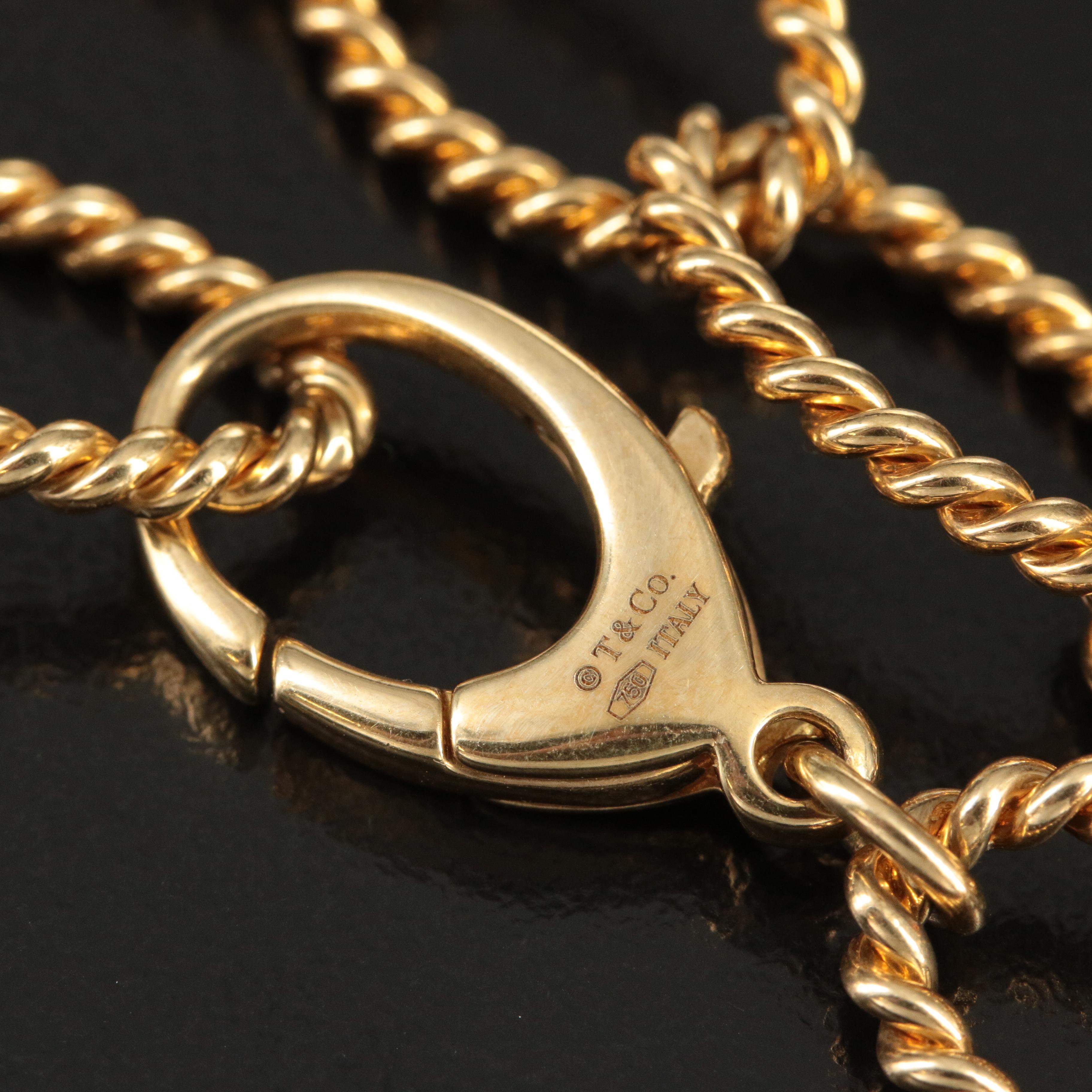 Tiffany & Co. 18K Twisted Oval Link Necklace