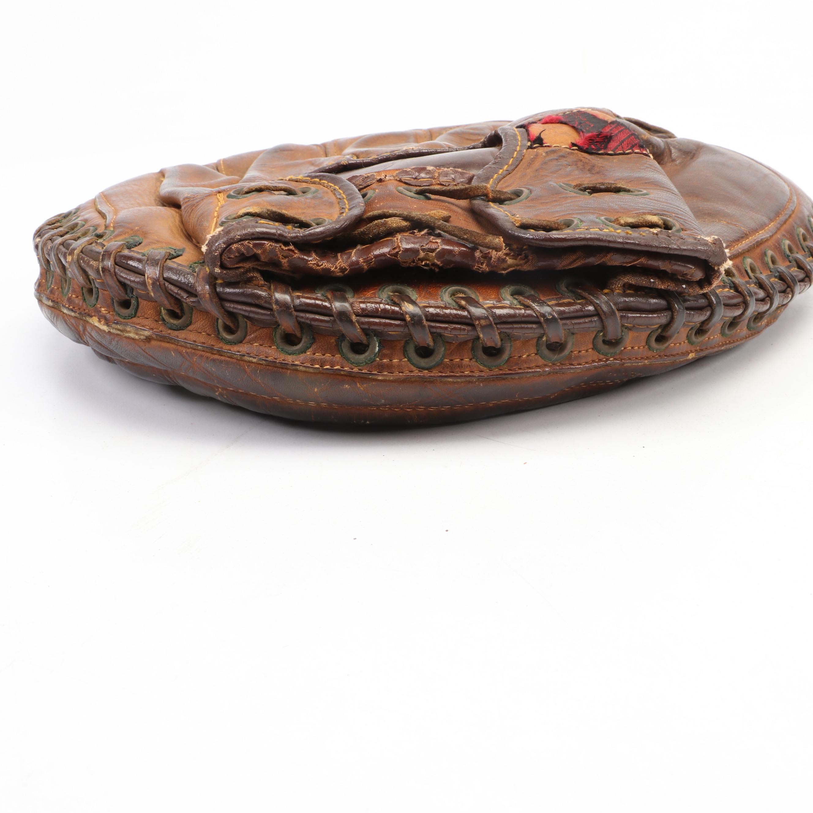 Jon Beason Signed New York Giants Football Jersey with Vintage Catcher's Mitt