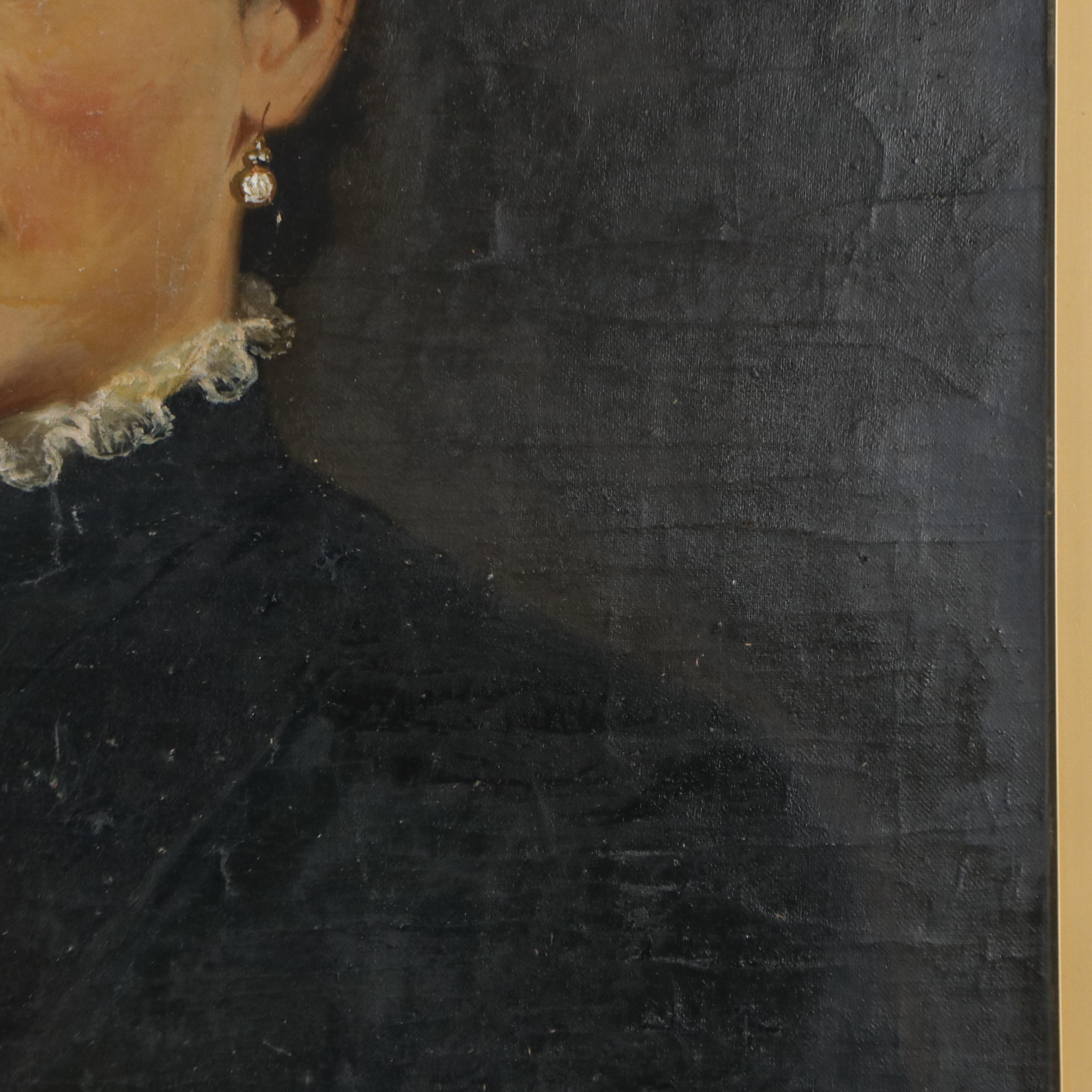 Ferdinand Danton, Jr. Oil Painting Portrait of a Woman