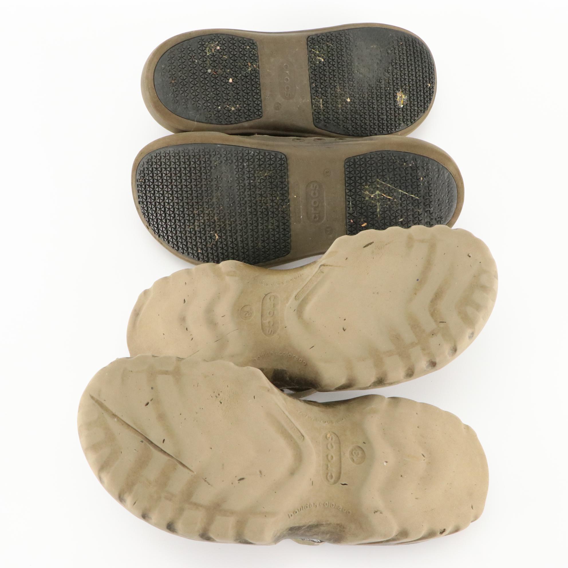 Men's Crocs Camo Sandals, Slip-Ons & Lace-Up Shoes with Grey Gecko Man Slip-Ons