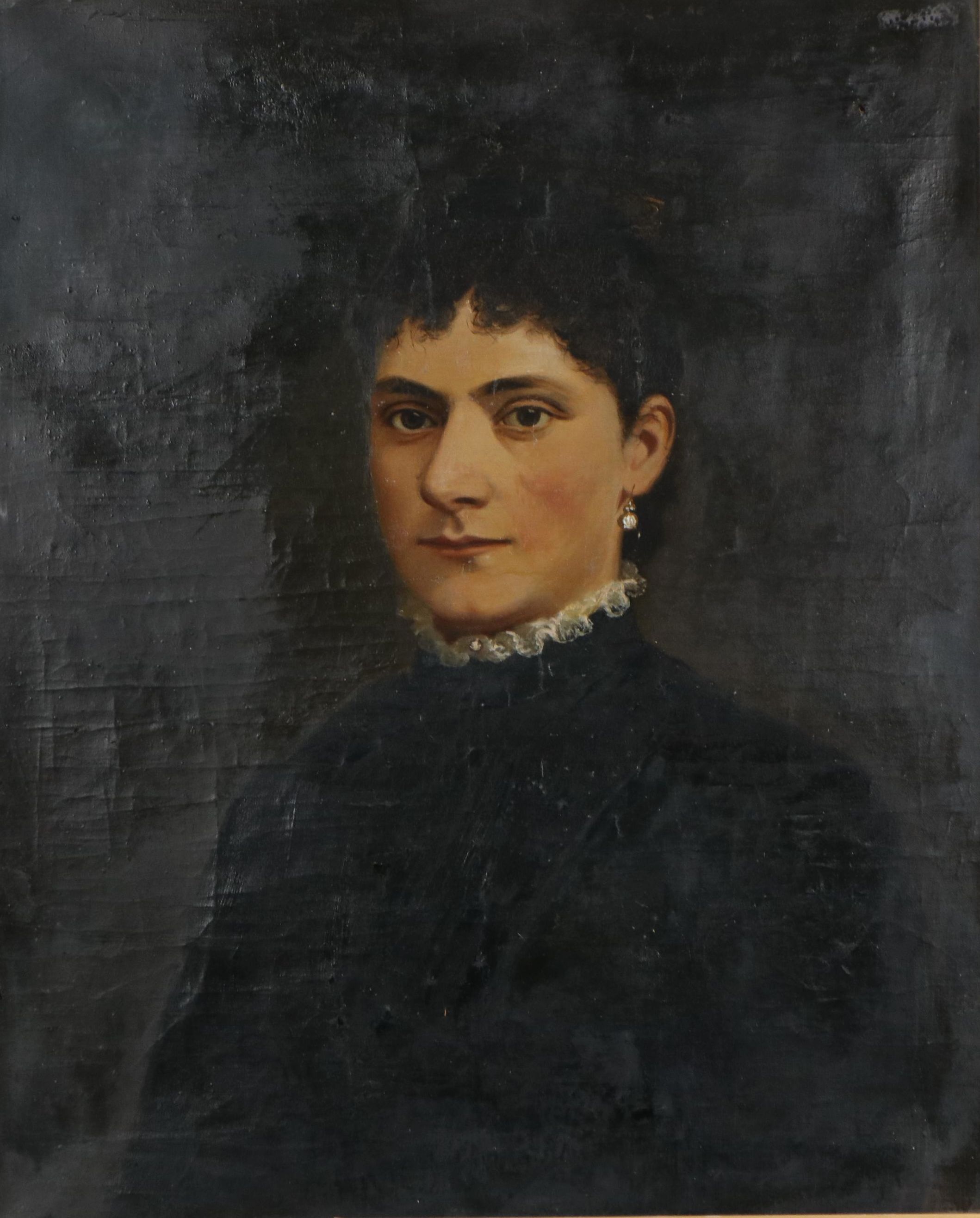 Ferdinand Danton, Jr. Oil Painting Portrait of a Woman