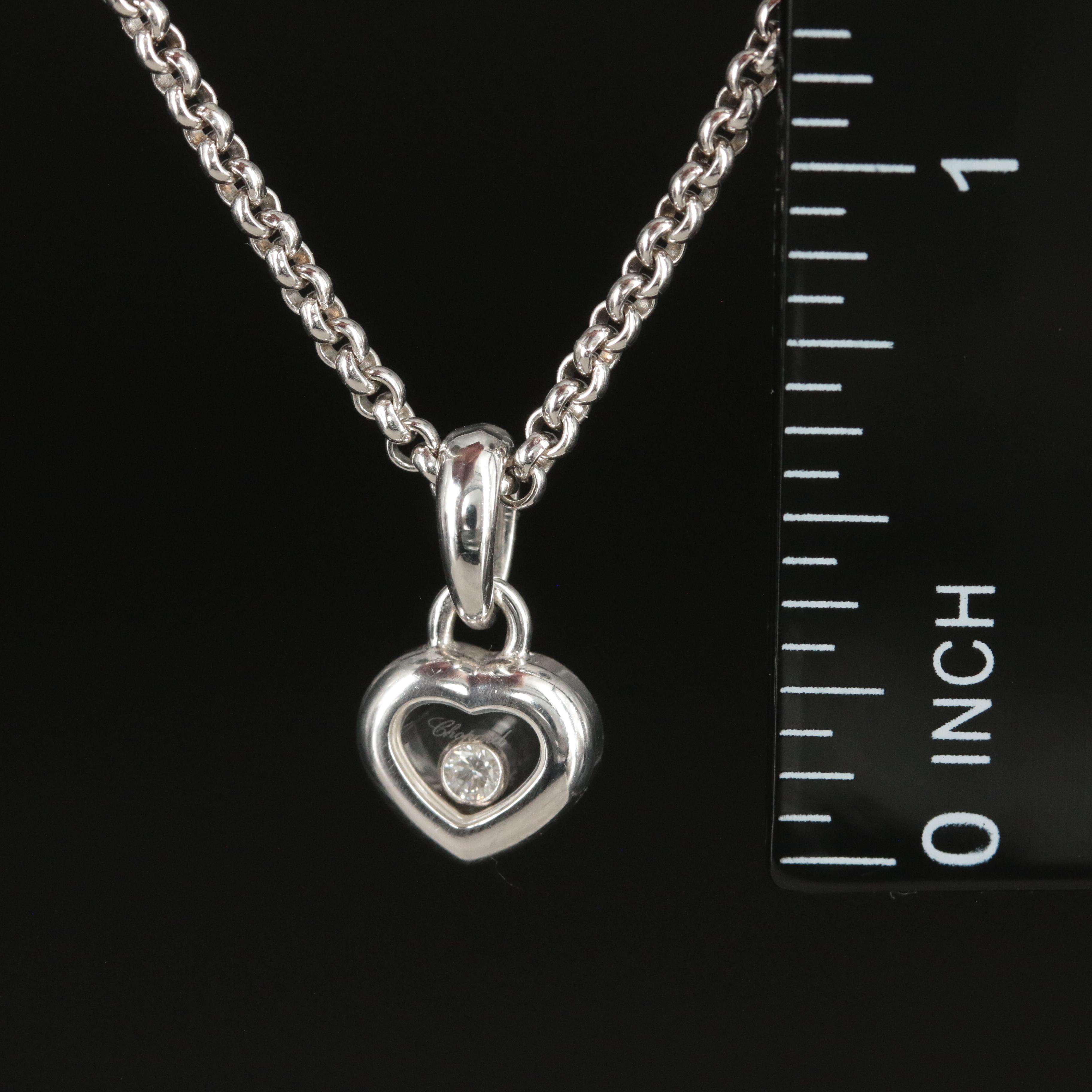 Chopard 'Happy Diamond' 18K and 0.04 CT Diamond Heart Pendant Necklace