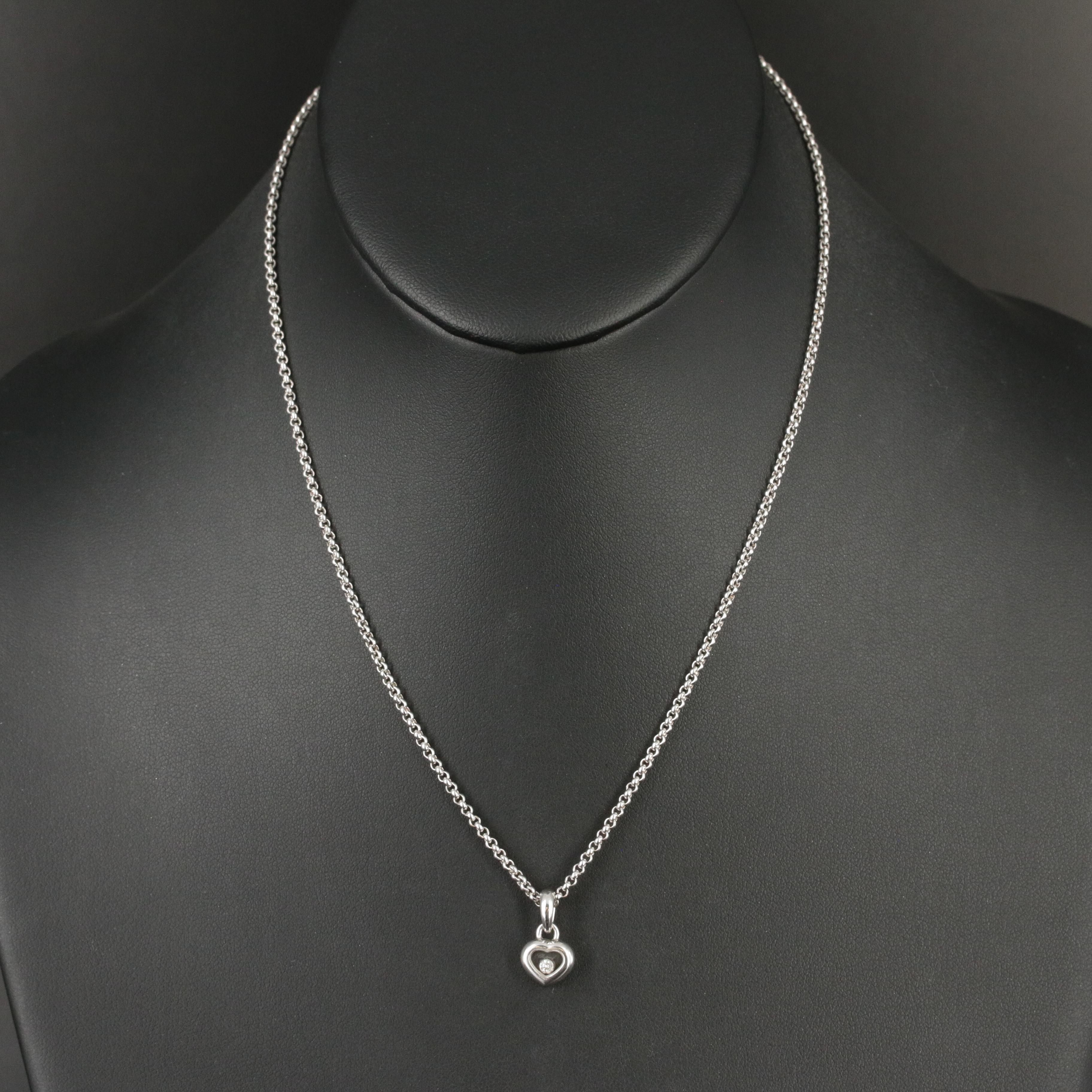 Chopard 'Happy Diamond' 18K and 0.04 CT Diamond Heart Pendant Necklace
