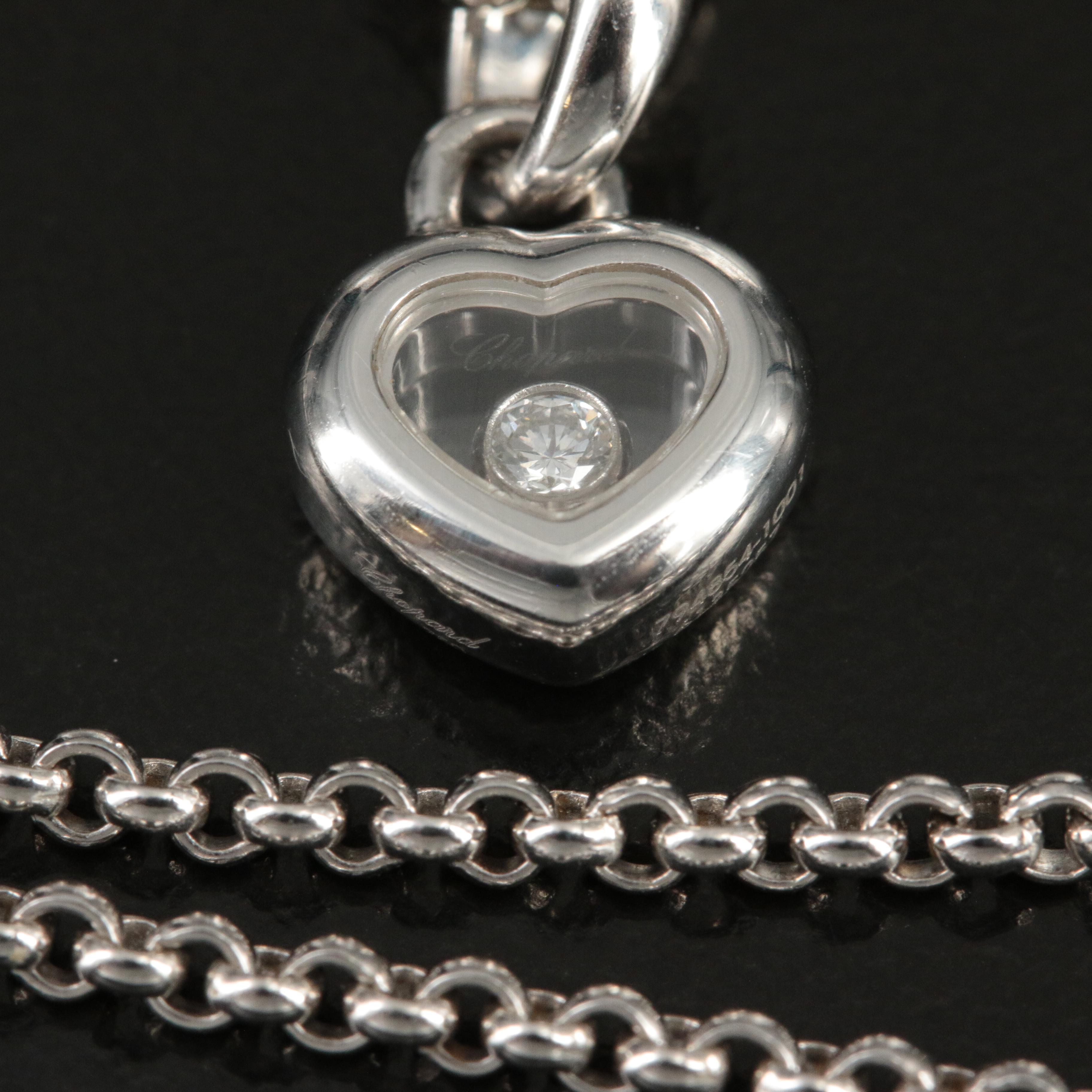 Chopard 'Happy Diamond' 18K and 0.04 CT Diamond Heart Pendant Necklace