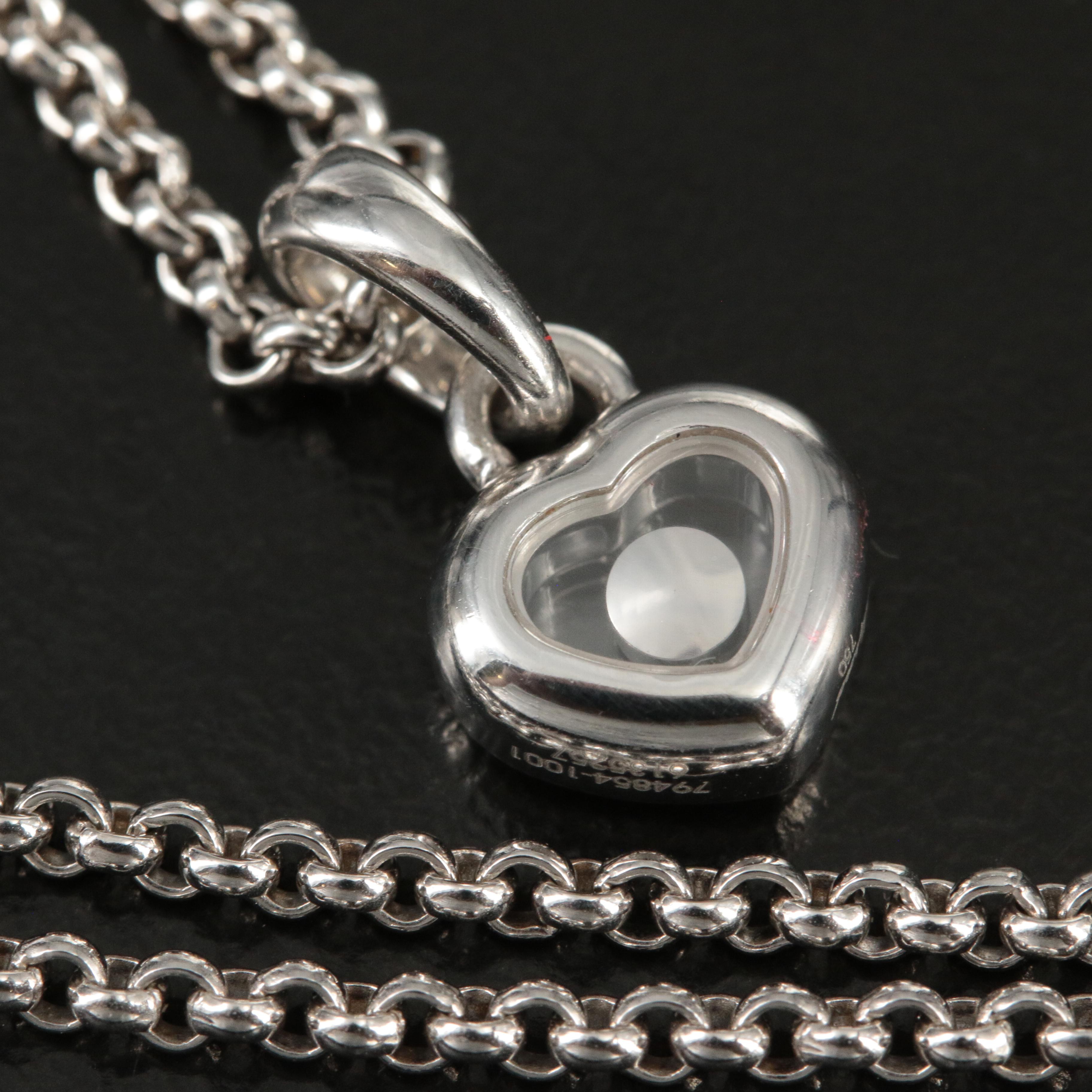 Chopard 'Happy Diamond' 18K and 0.04 CT Diamond Heart Pendant Necklace