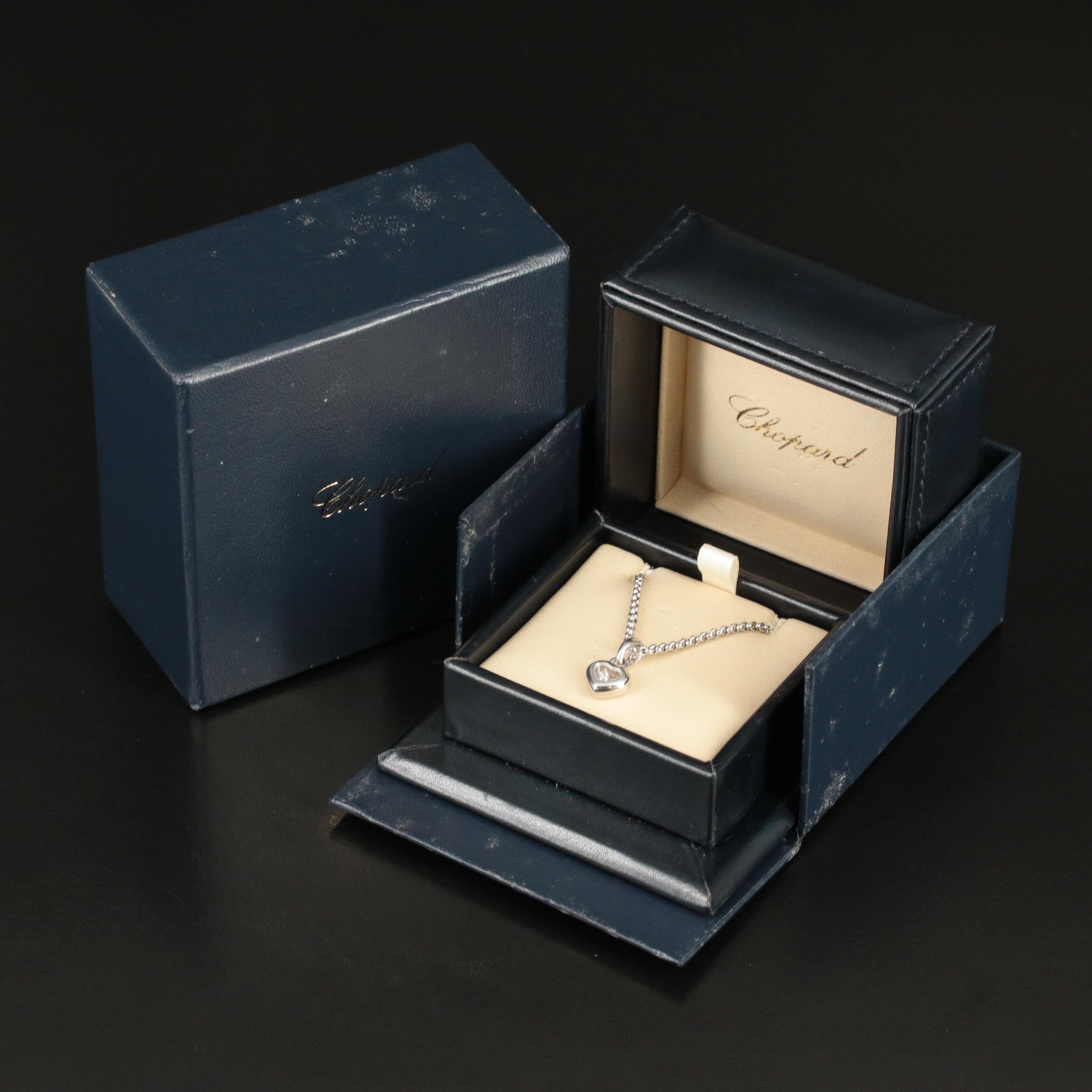 Chopard 'Happy Diamond' 18K and 0.04 CT Diamond Heart Pendant Necklace