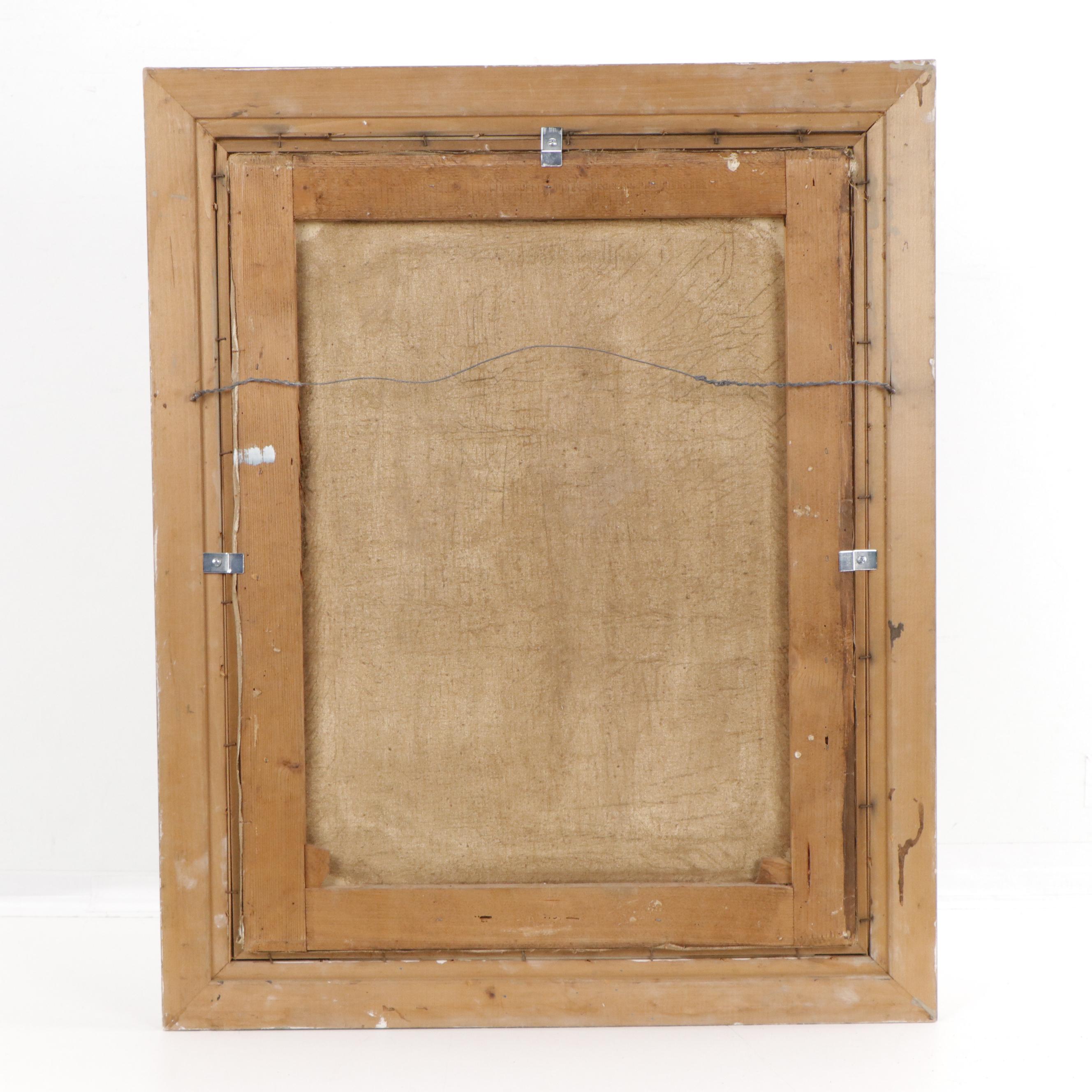 European School Folk Art Portrait of Boy With Bird, 19th or Early 20th Century