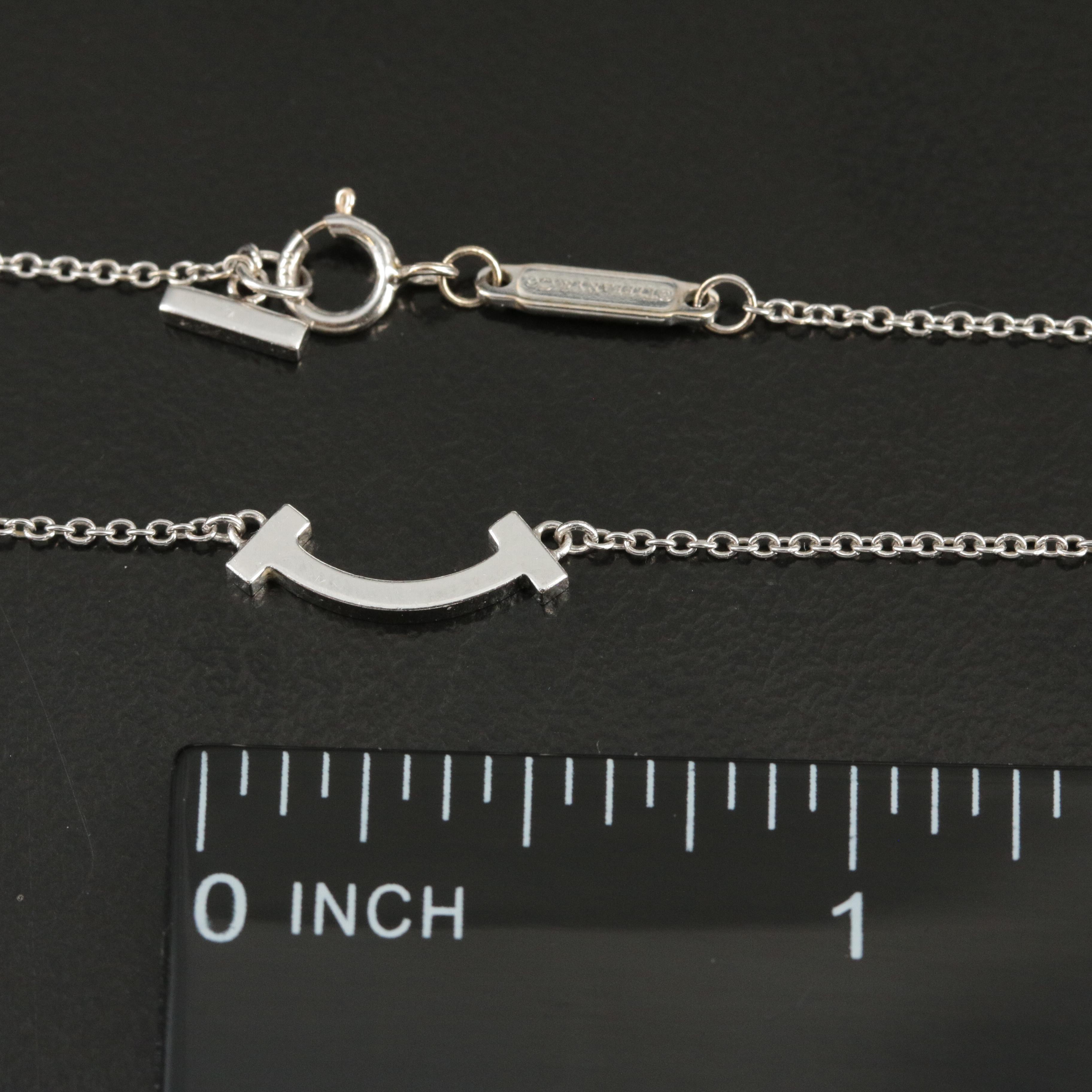 Tiffany & Co. 18K "Tiffany T" Mini Smile Necklace