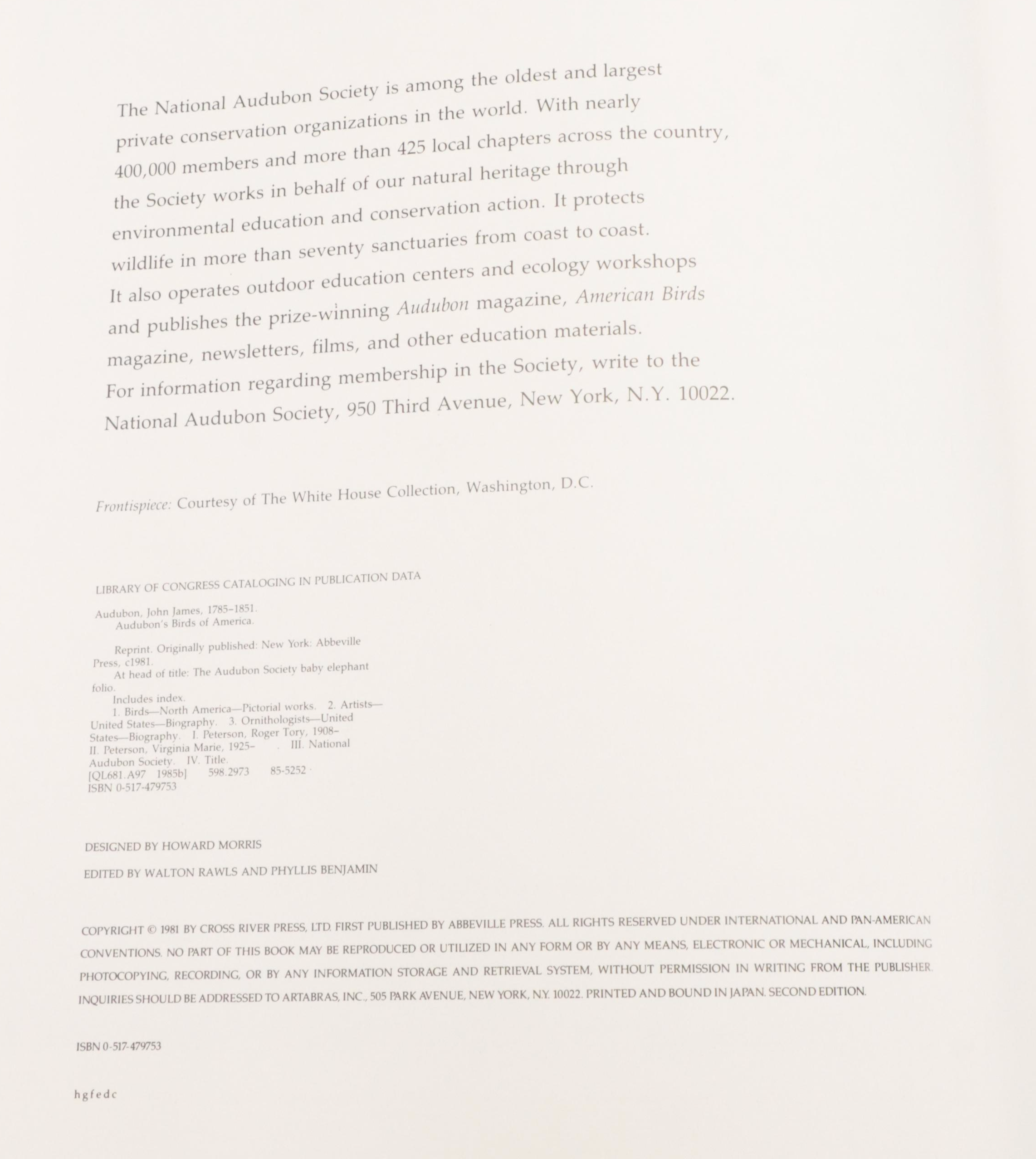 "Audubon's Birds of America" by Roger Tory & Virginia Marie Peterson, 1986