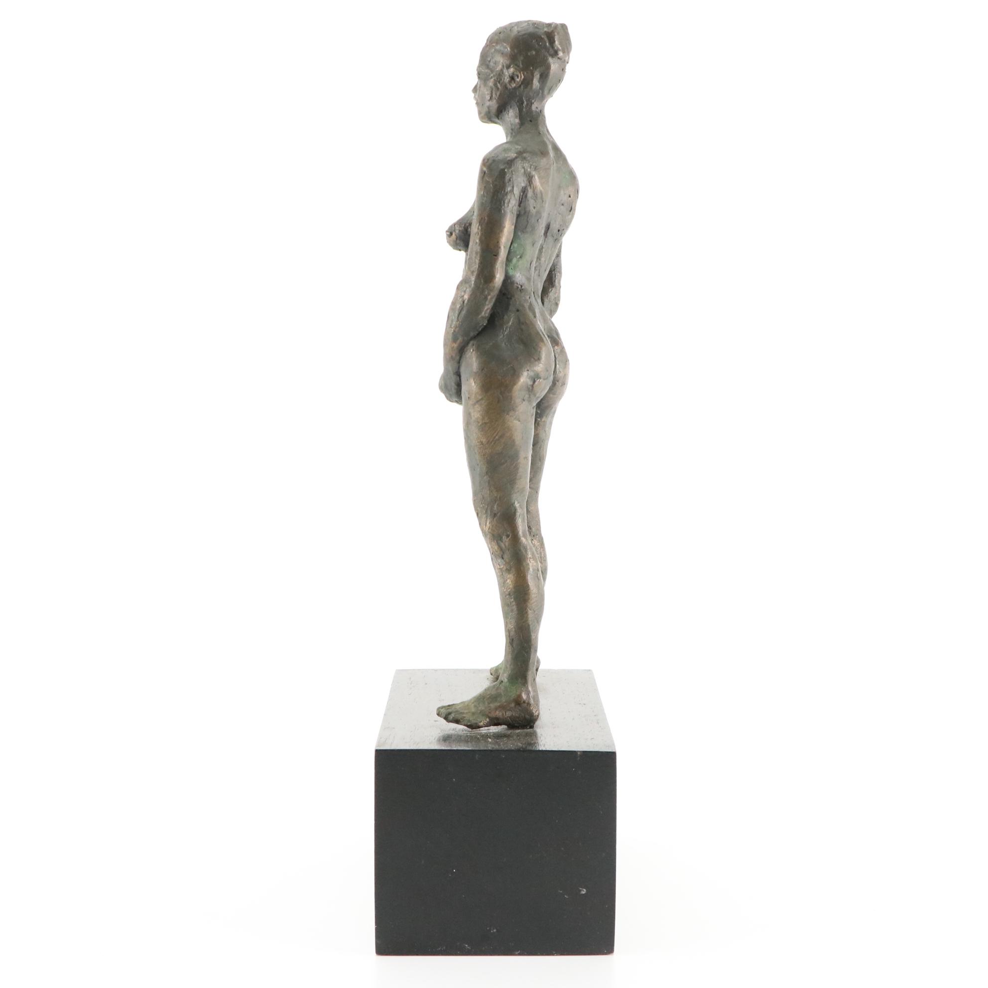 Gary Ross Bronze Sculpture of a Standing Female Nude