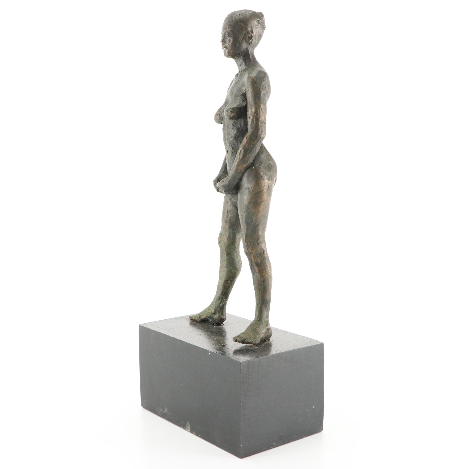 Gary Ross Bronze Sculpture of a Standing Female Nude