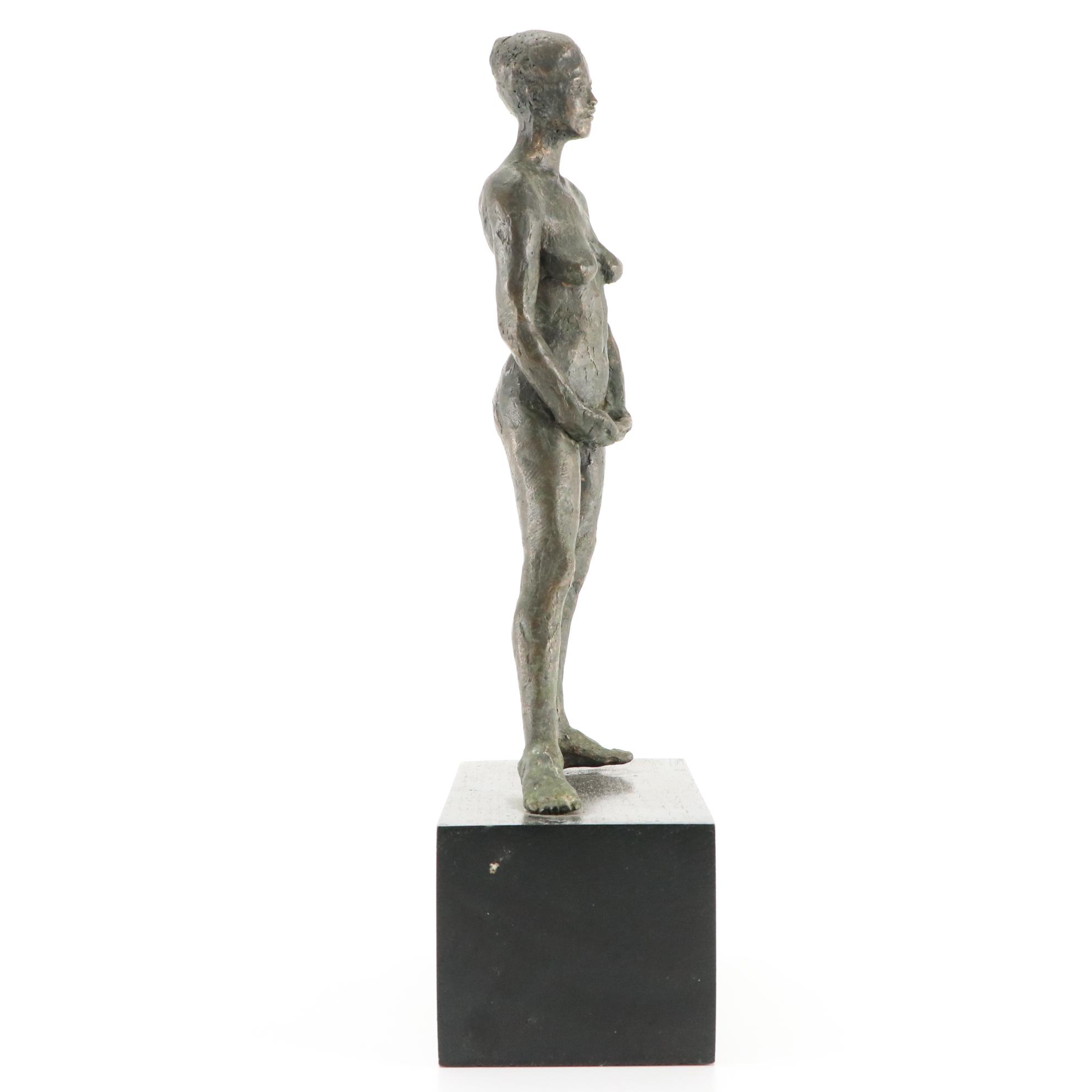 Gary Ross Bronze Sculpture of a Standing Female Nude