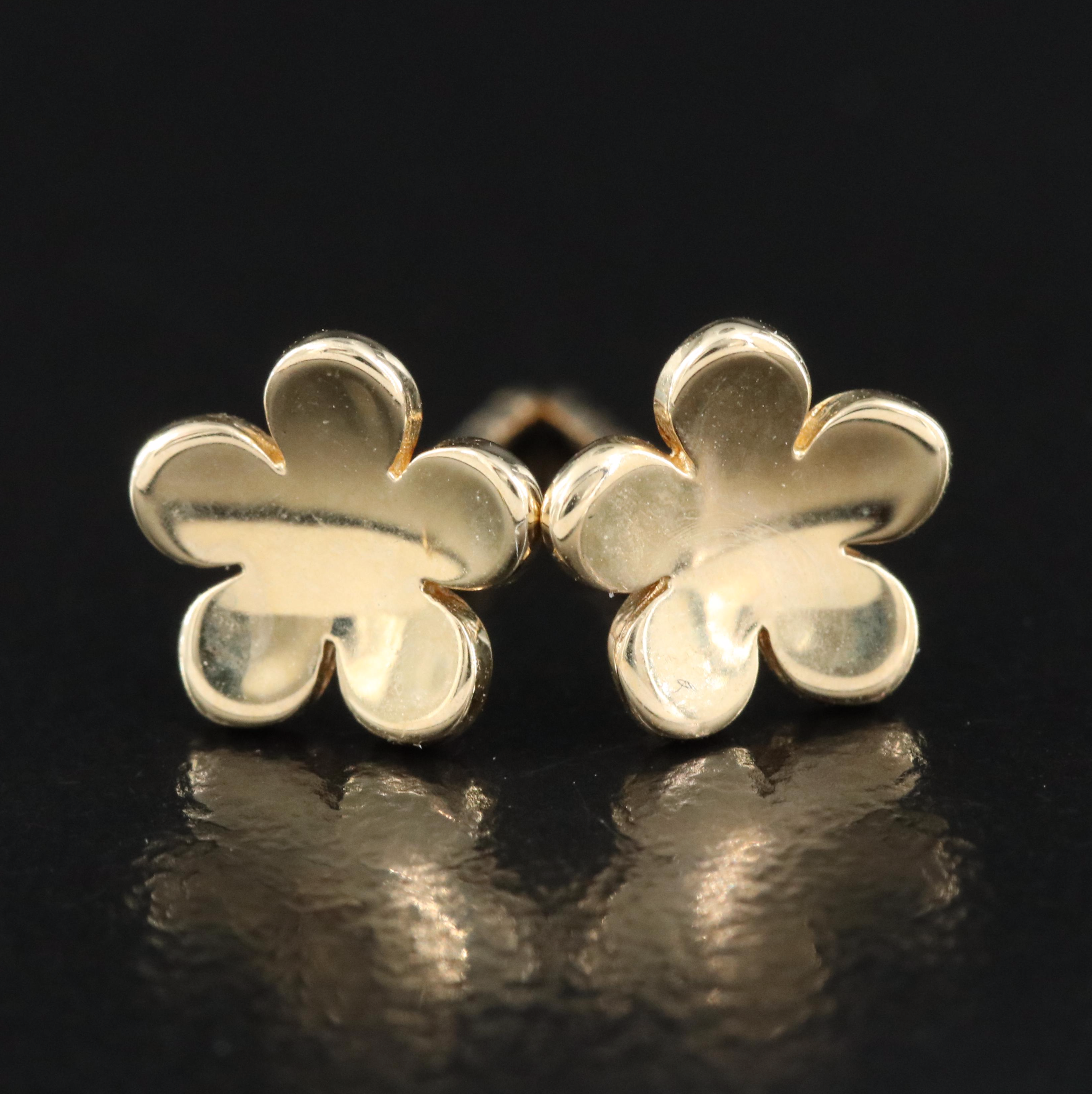 14K Flower Stud Earrings