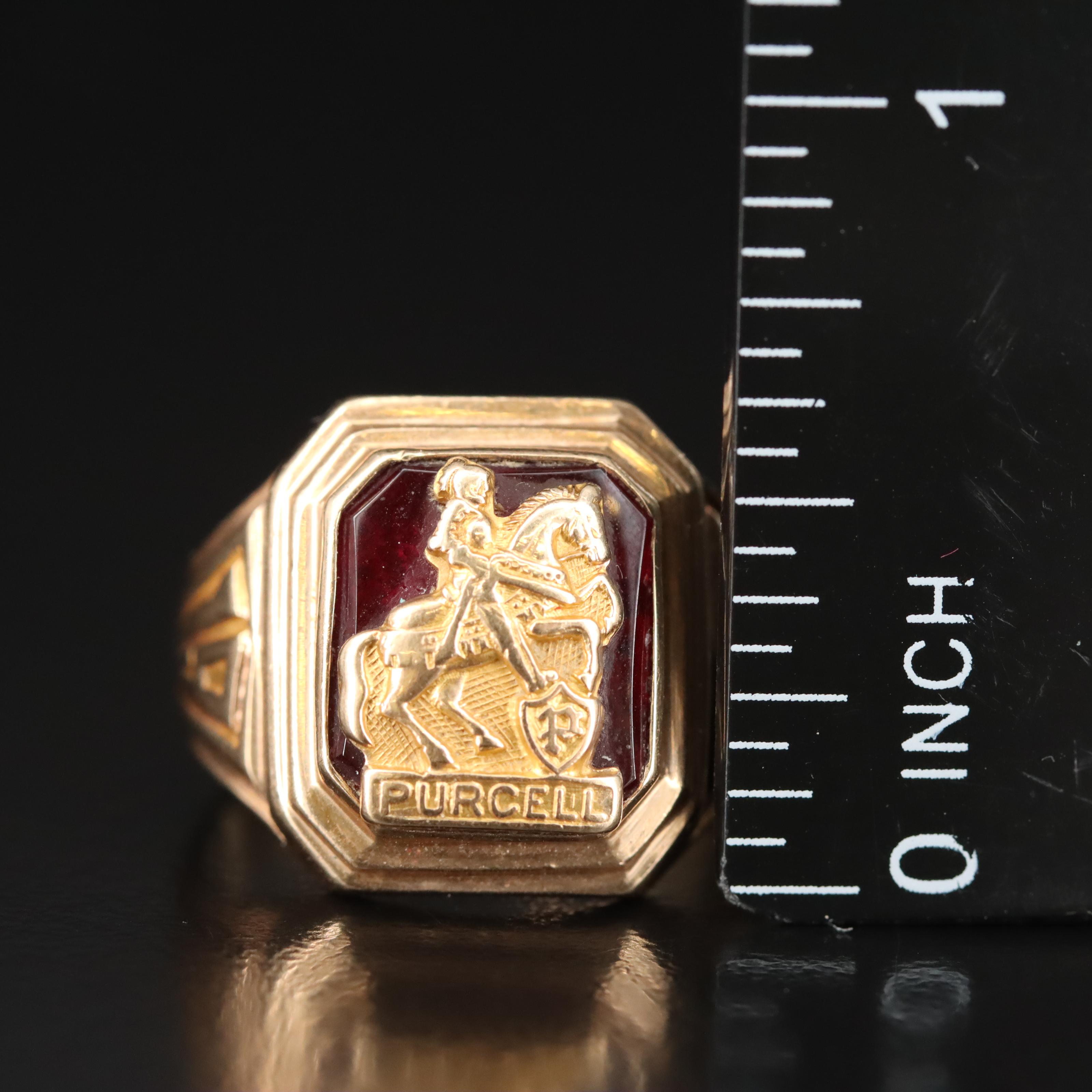 Vintage 10K Ruby Class Ring