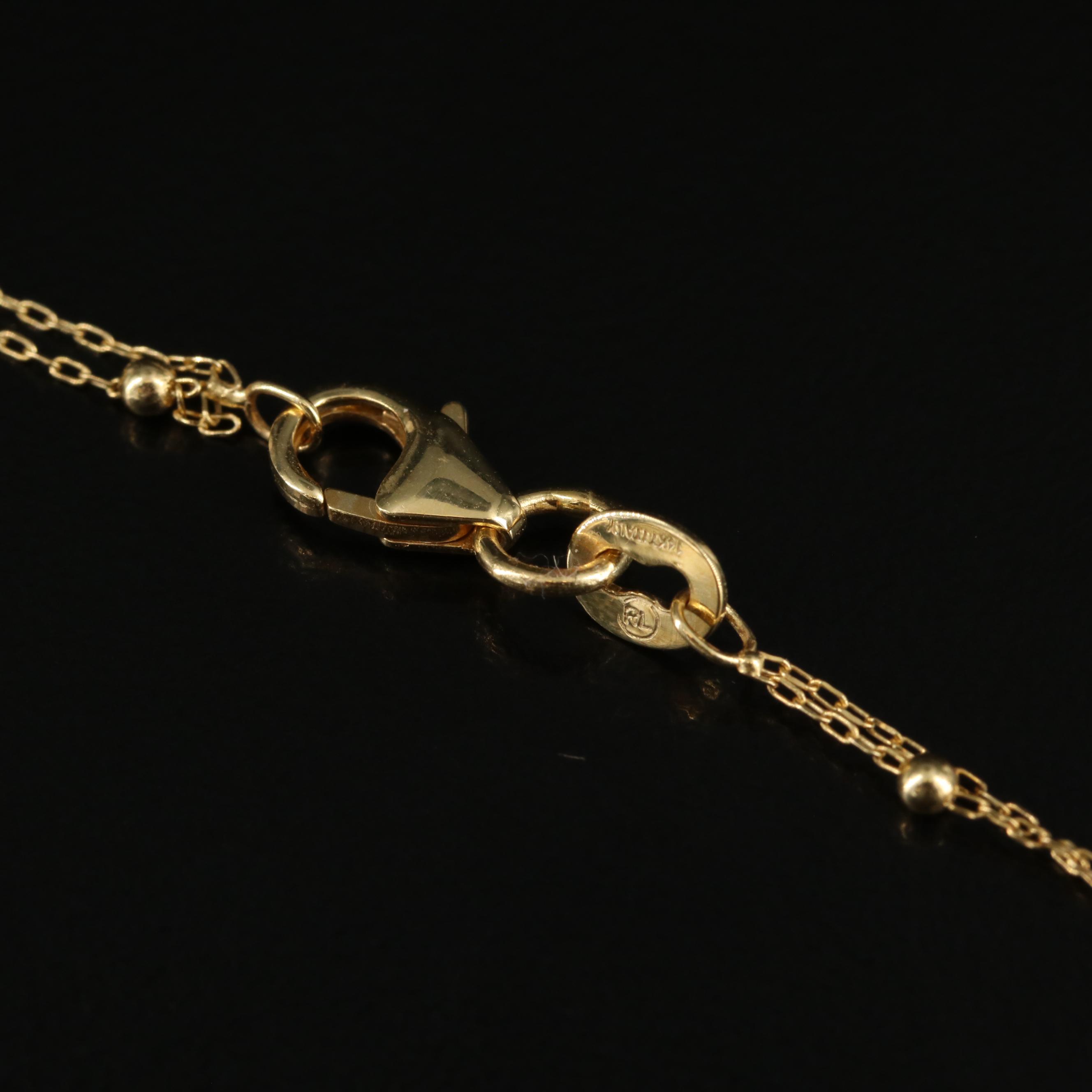 Christian 14K Double Row Cross Necklace