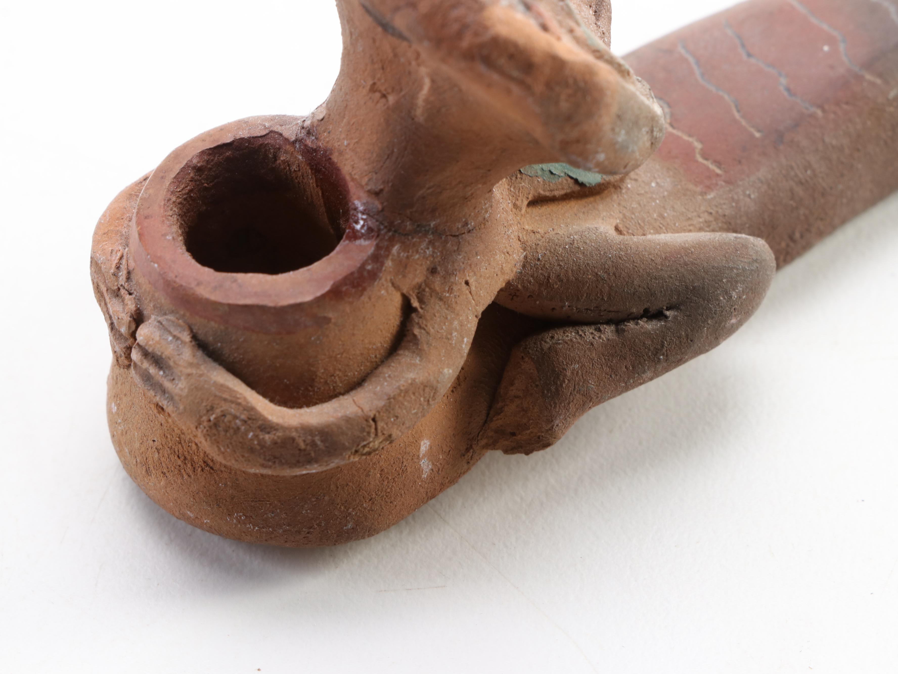 Folk Art Clay Pipes and Figural Sculpture