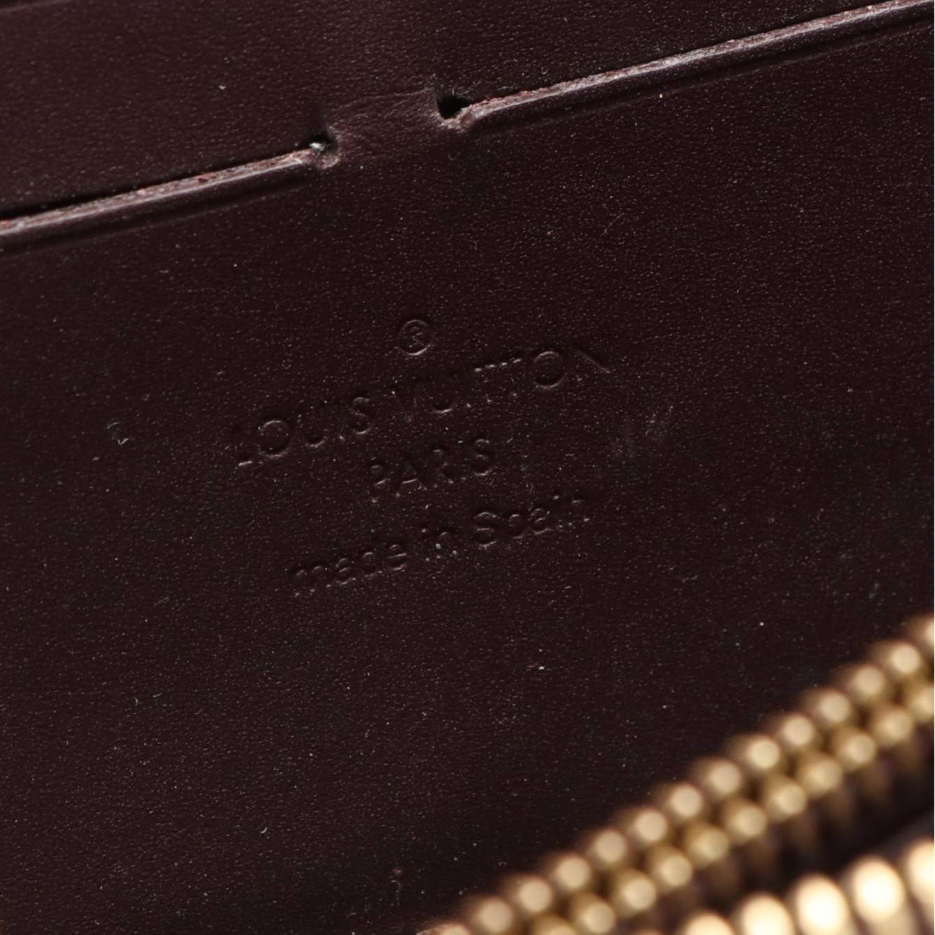 Louis Vuitton Zip Around Long Wallet in Monogram Amarante Vernis Leather