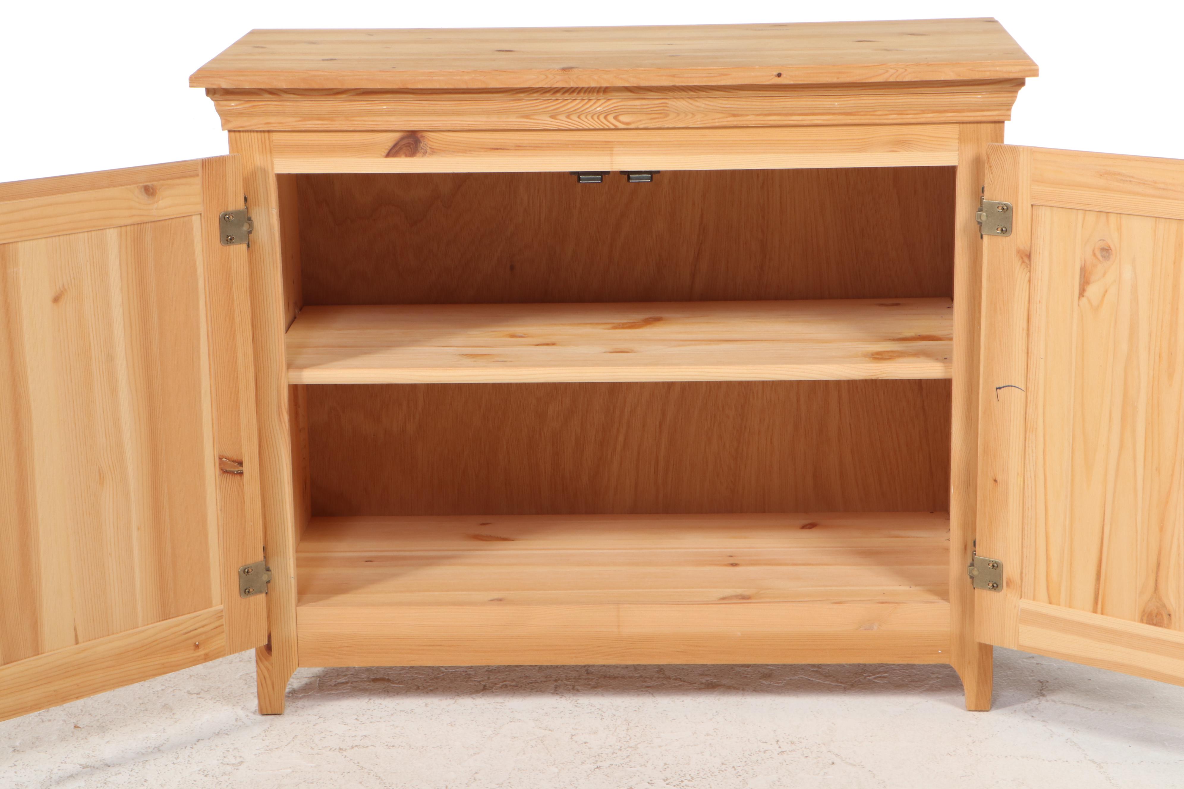 Pine Paneled Door Cabinet