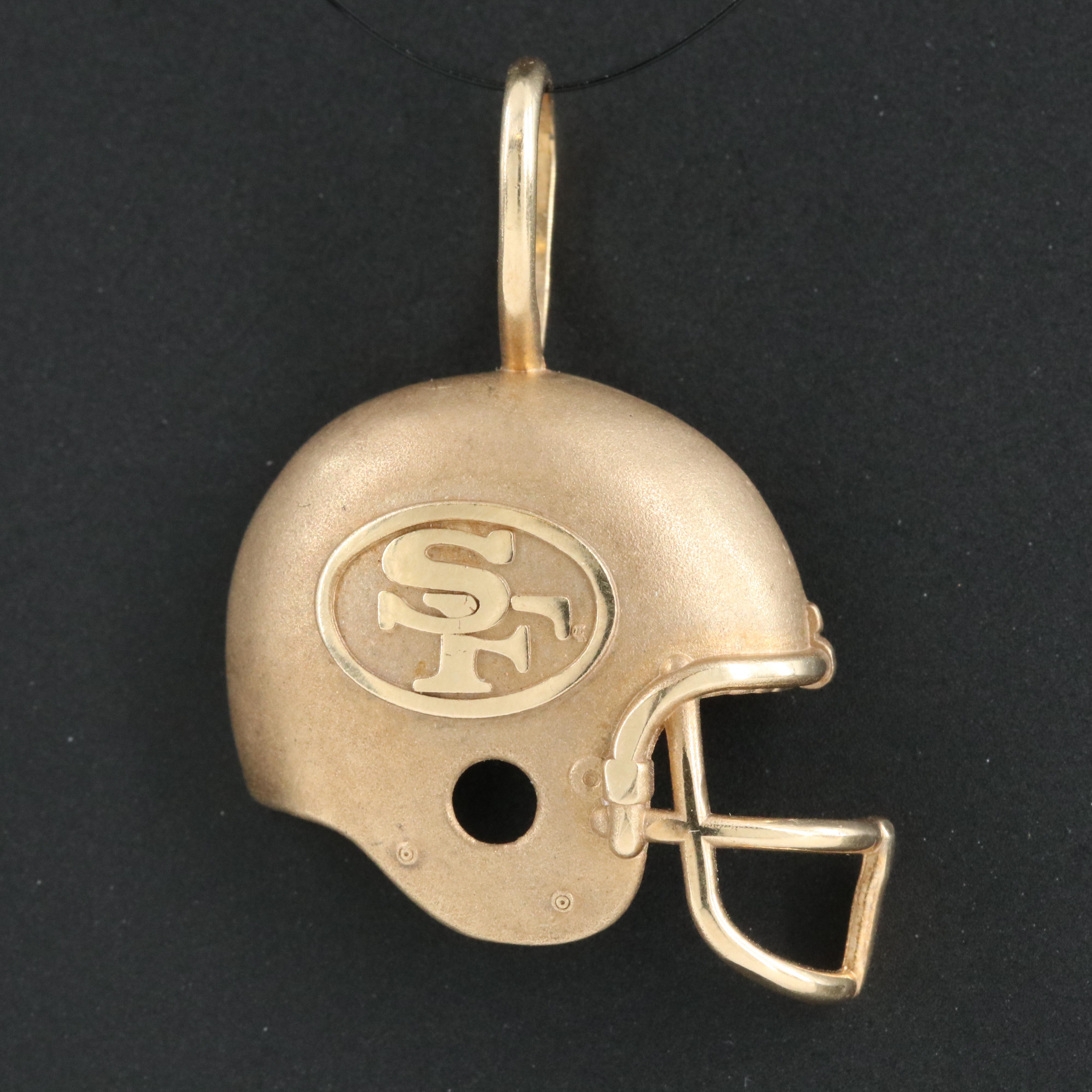 Vintage 14K San Francisco 49ers Helmet Pendant