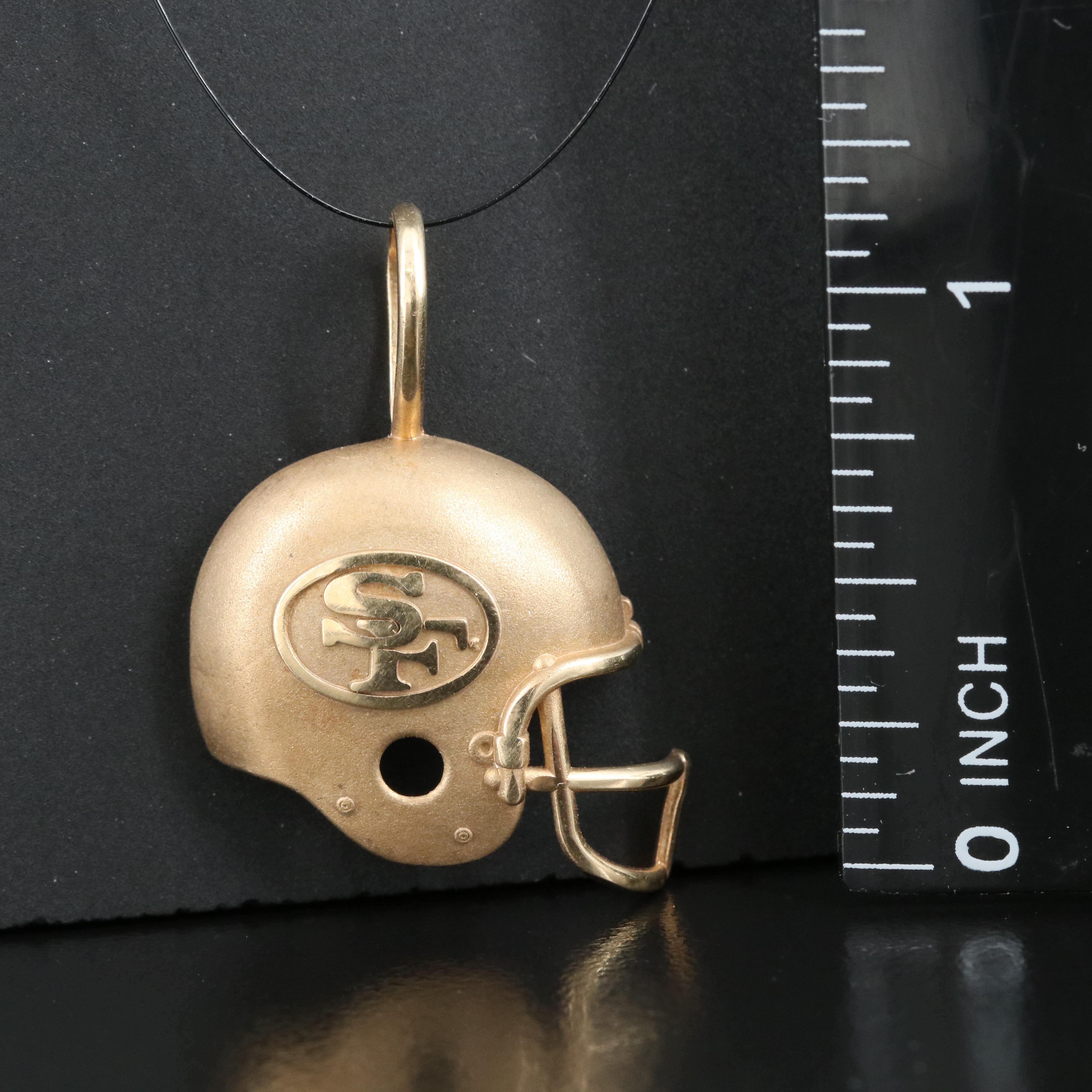 Vintage 14K San Francisco 49ers Helmet Pendant