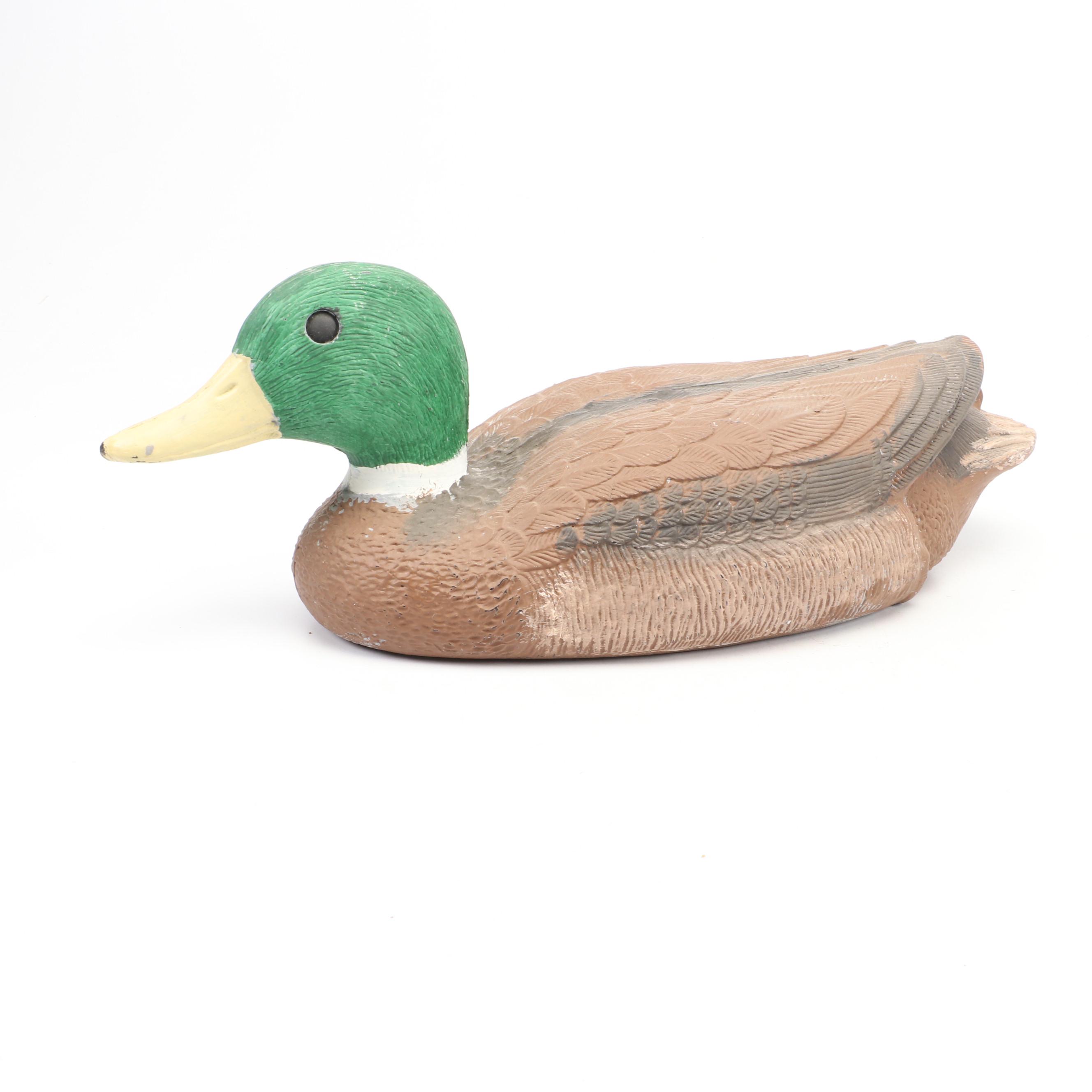 Three Foam Duck Decoys, One Covered in Camouflage Duct Tape | EBTH