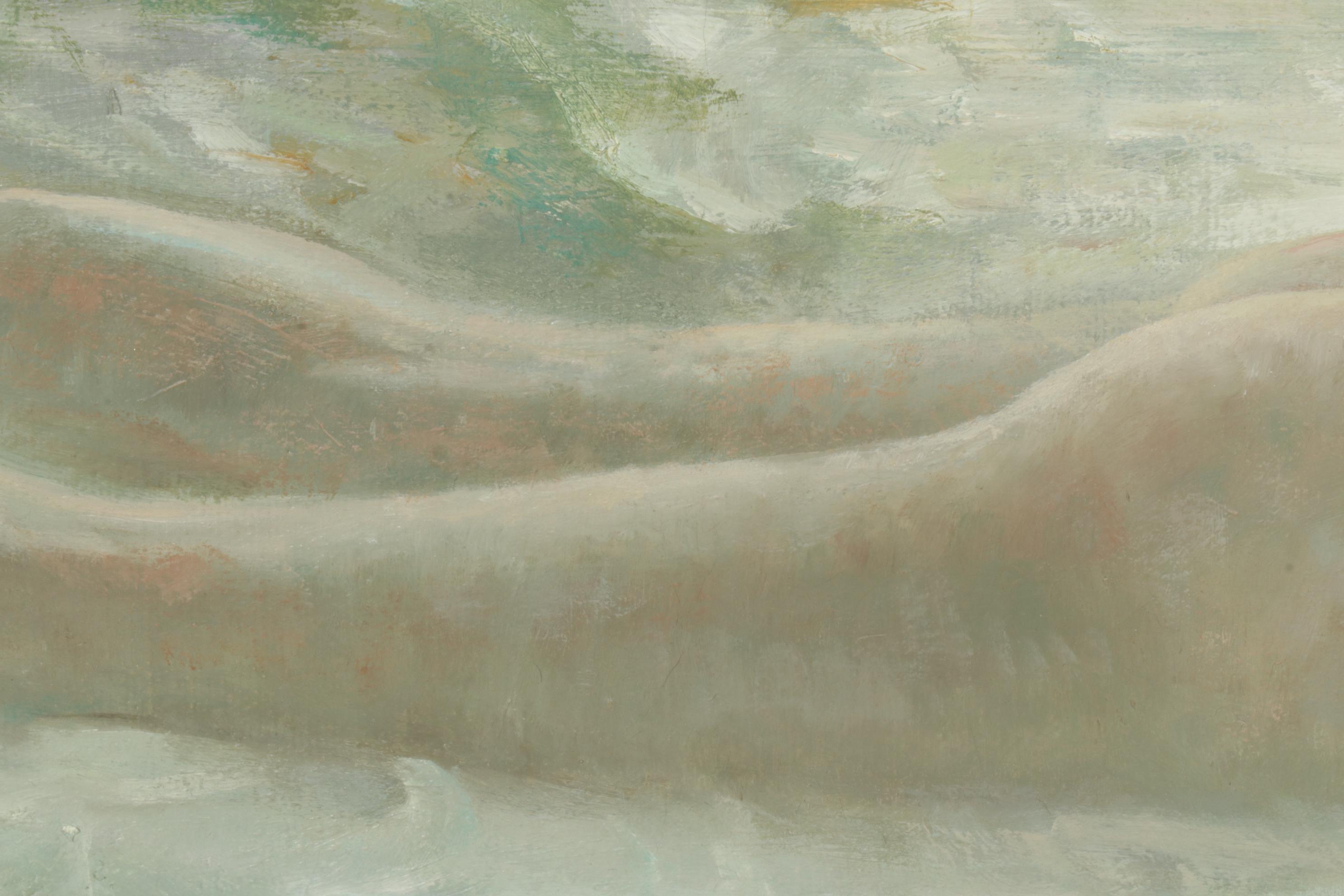 Joseph Bowler Figural Oil Painting "Filtered Light," 1972