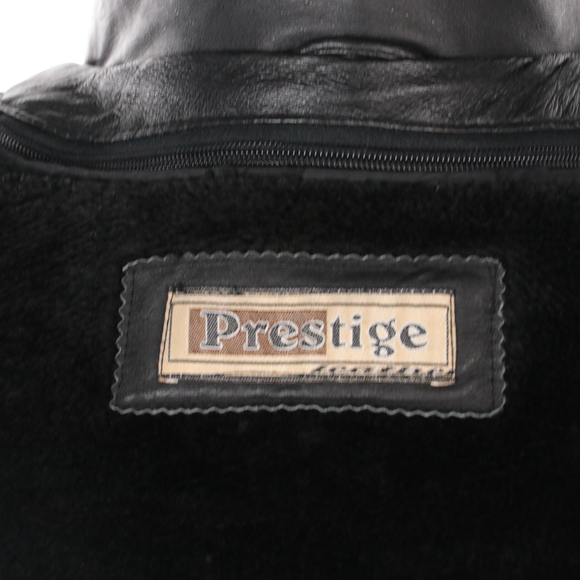 Men's Prestige Black Leather Faux Fur Lined Jacket & Other Leather Blazer Jacket