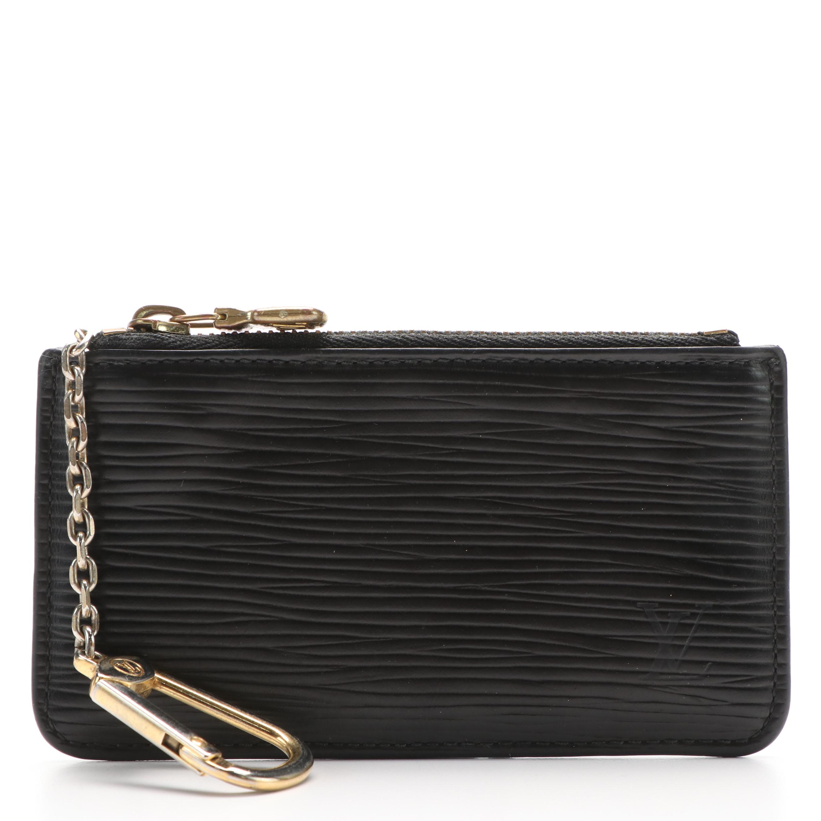 Louis Vuitton Key Pouch in Black Epi Leather