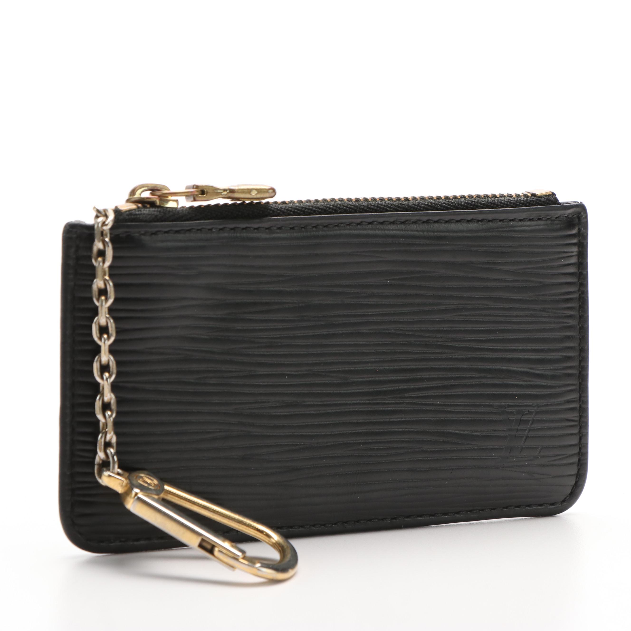 Louis Vuitton Key Pouch in Black Epi Leather
