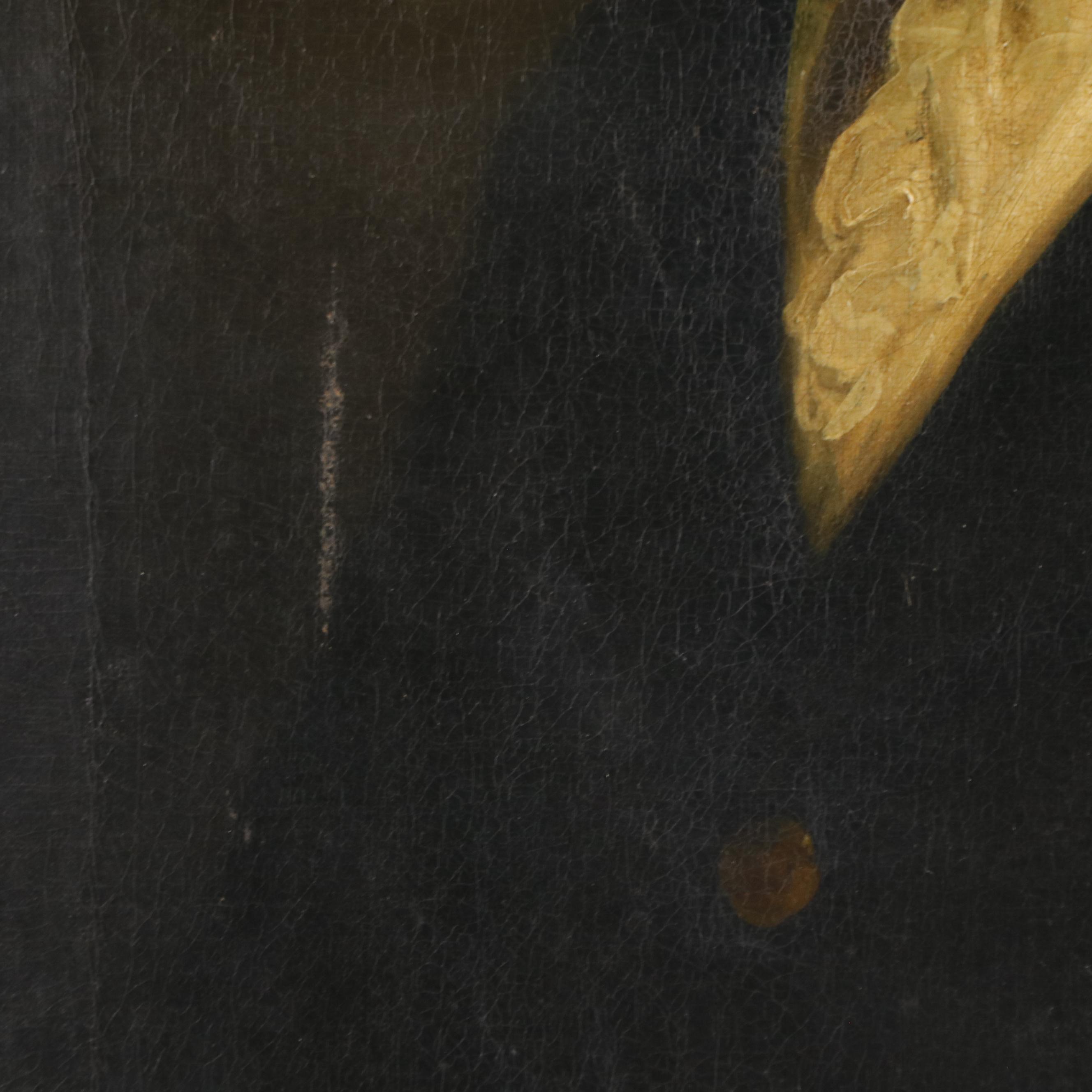 American School Portrait Oil Painting of Young Man in Coat, Late 19th Century