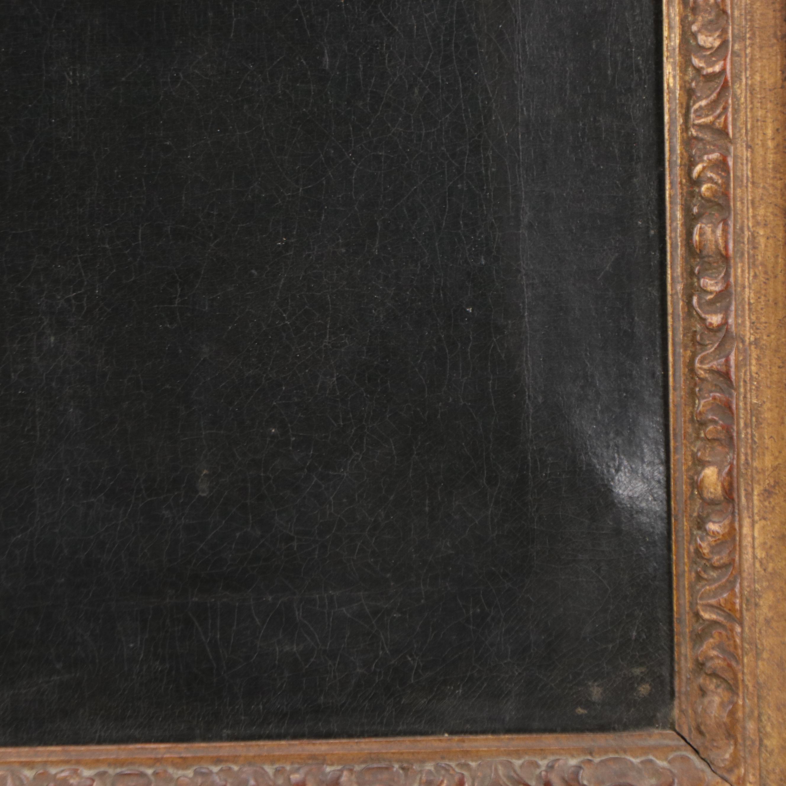 American School Portrait Oil Painting of Young Man in Coat, Late 19th Century