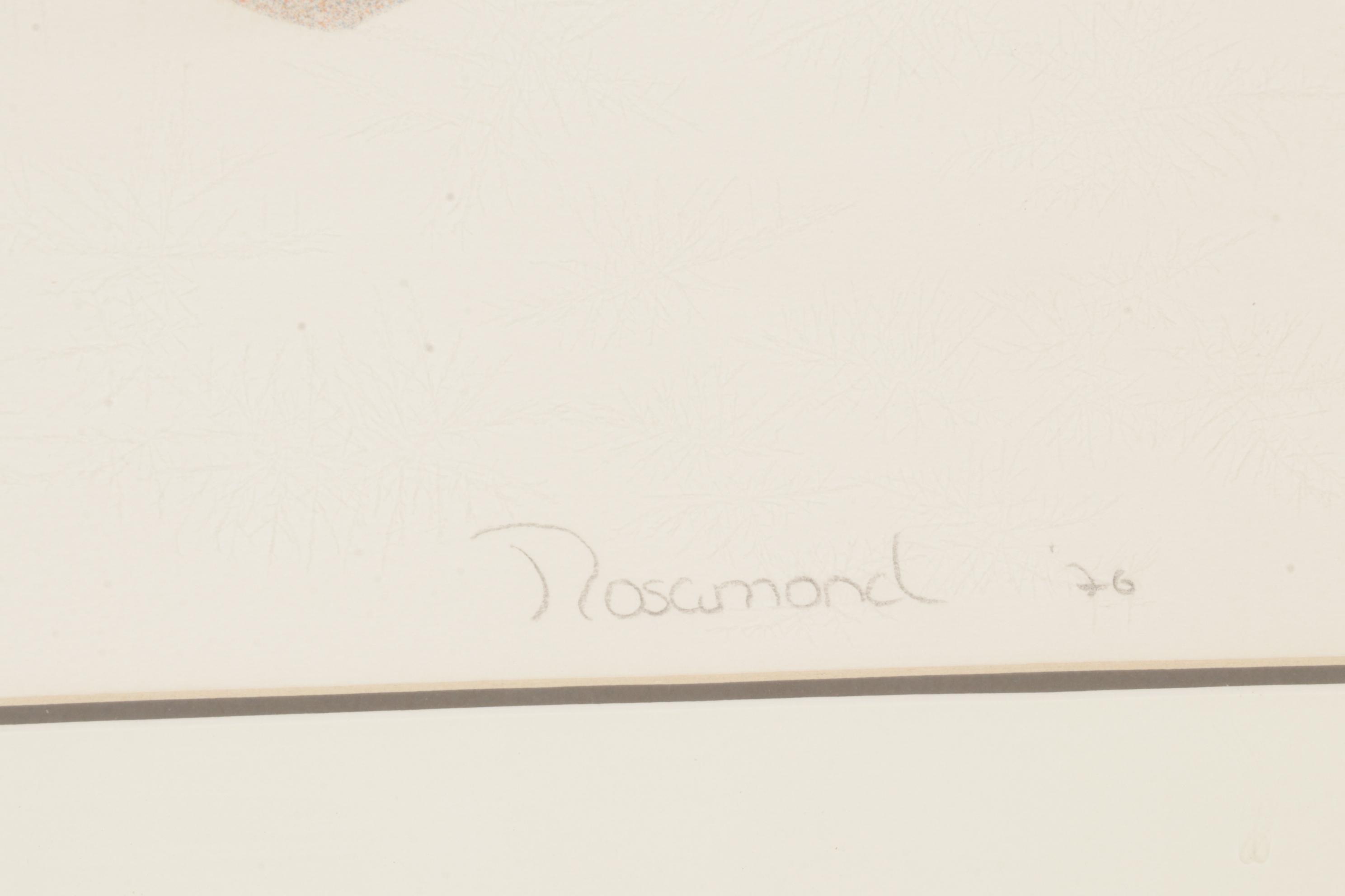 Christine Rosamond Embossed Color Lithograph "Dawn," 1976