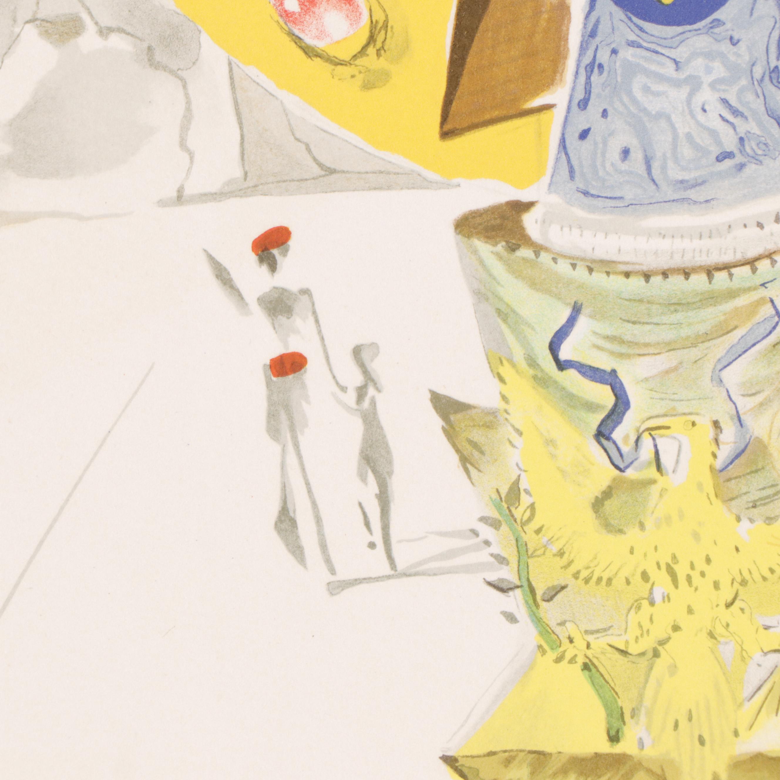 Salvador Dalí Color Lithograph "American Clock" From the "Time" Suite, 1976