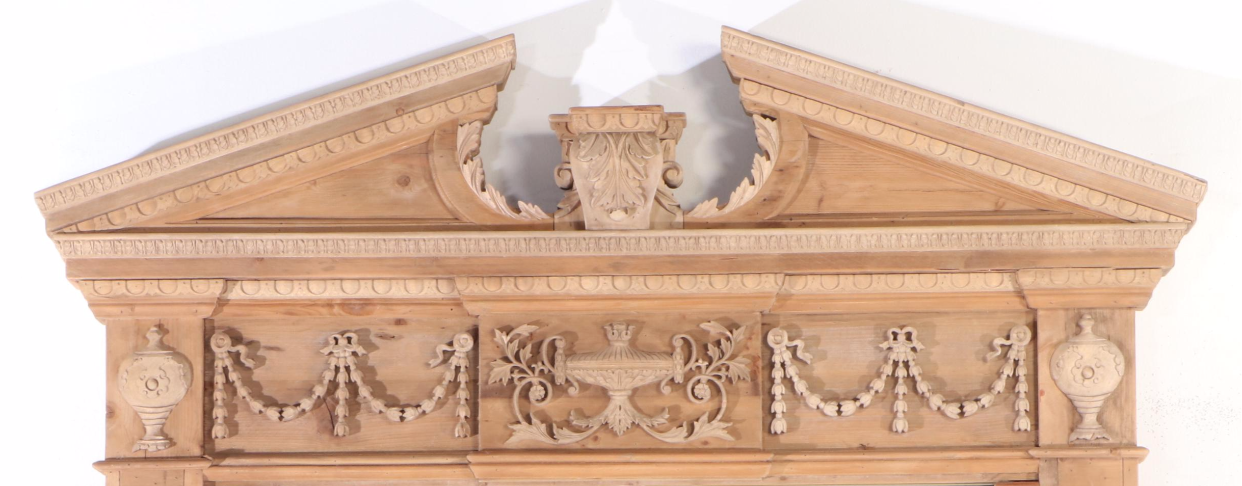 Restoration Hardware Monumental Entablature Pine Floor Standing Mirror