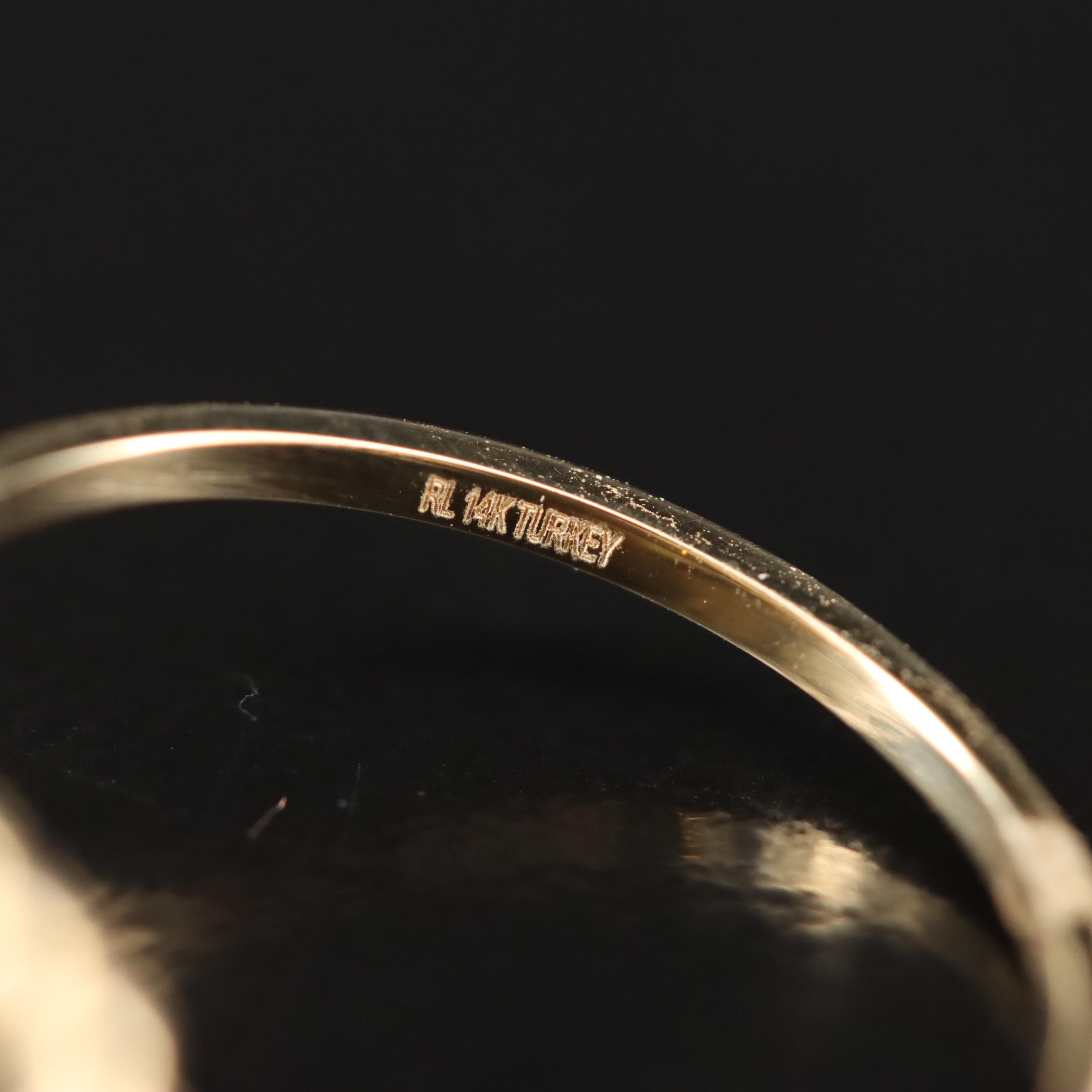 14K Two-Tone Double Heart Ring