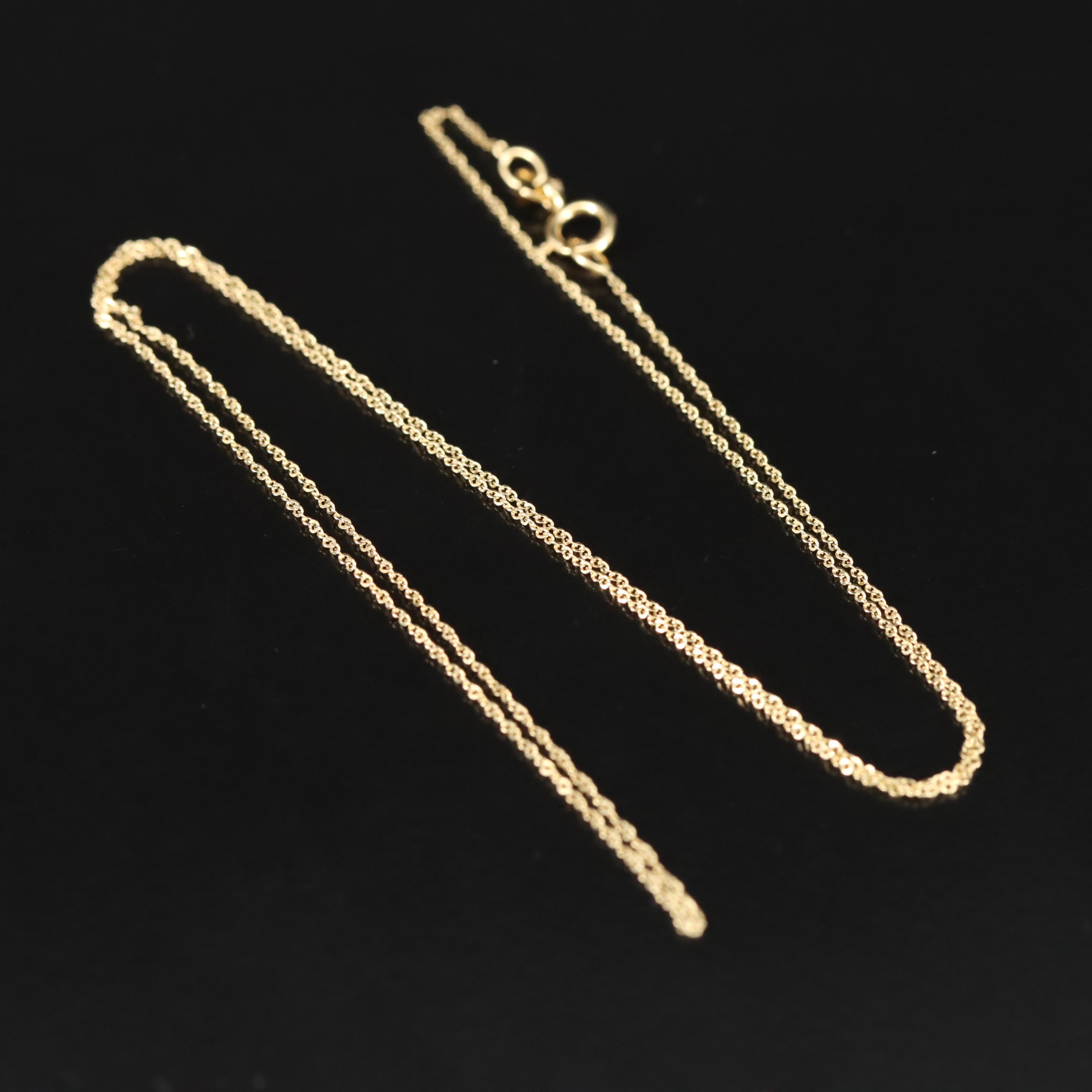14K Cable Chain Necklace