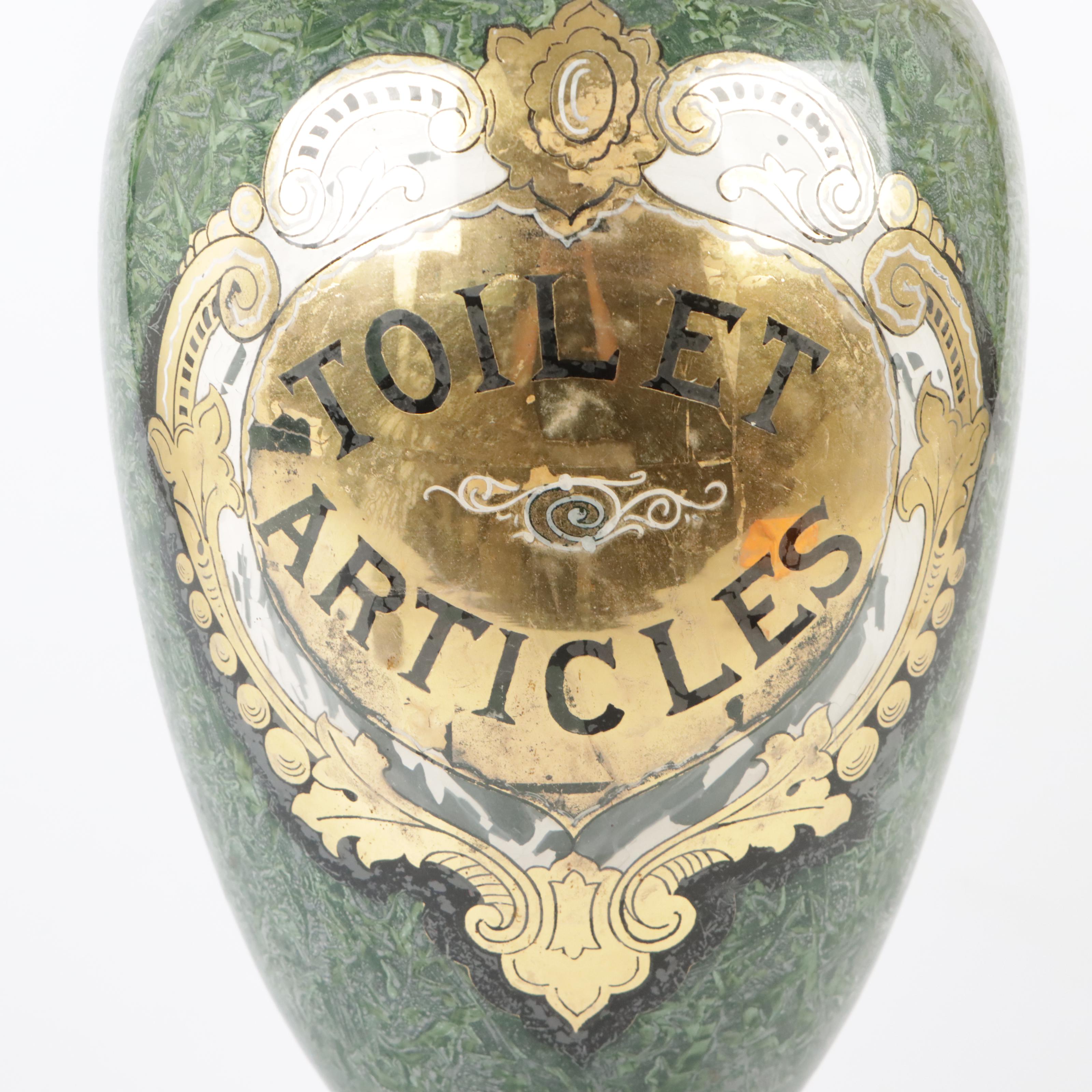 19th Century Drugstore Show Jar "Toilet Articles"