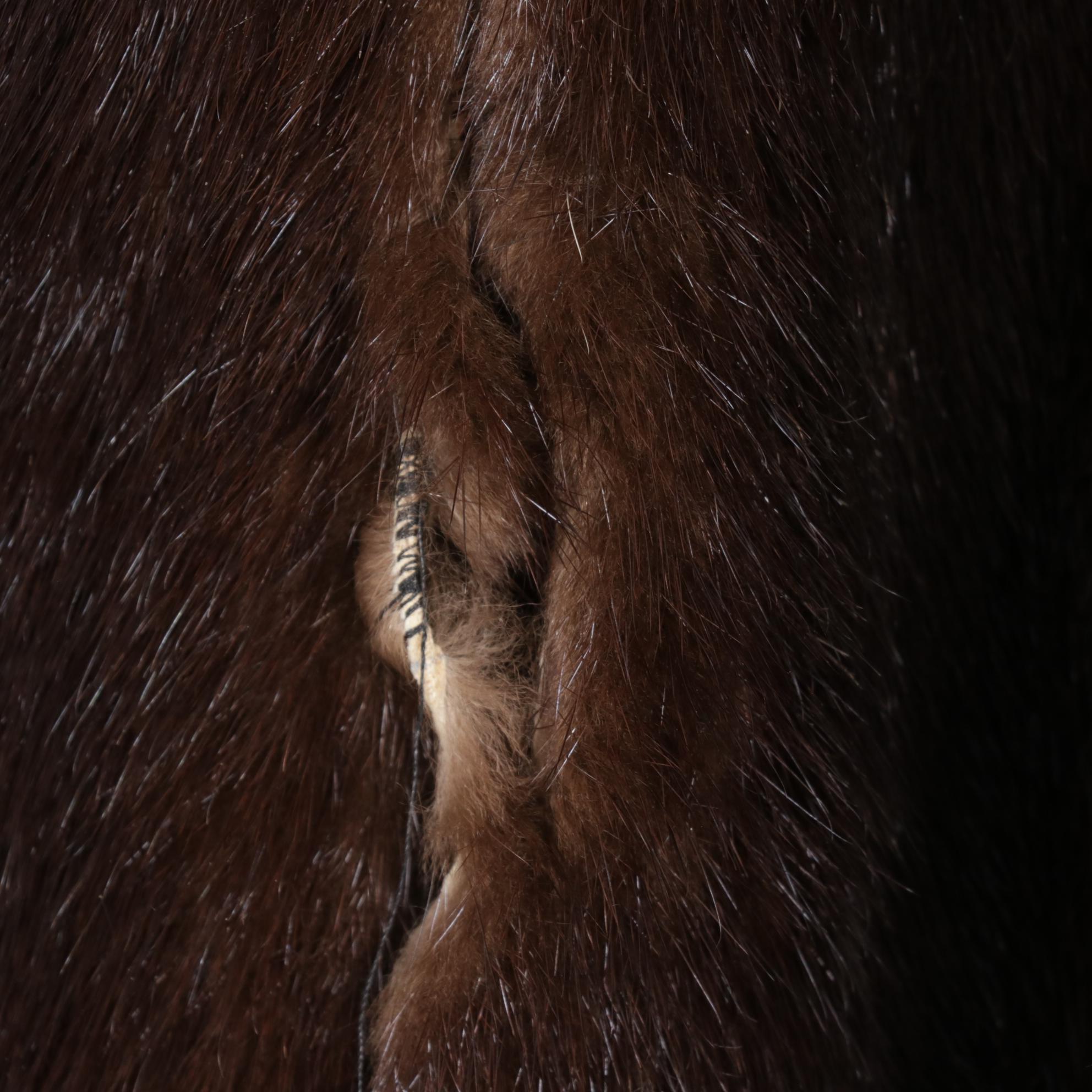 Mahogany Mink Fur Stroller