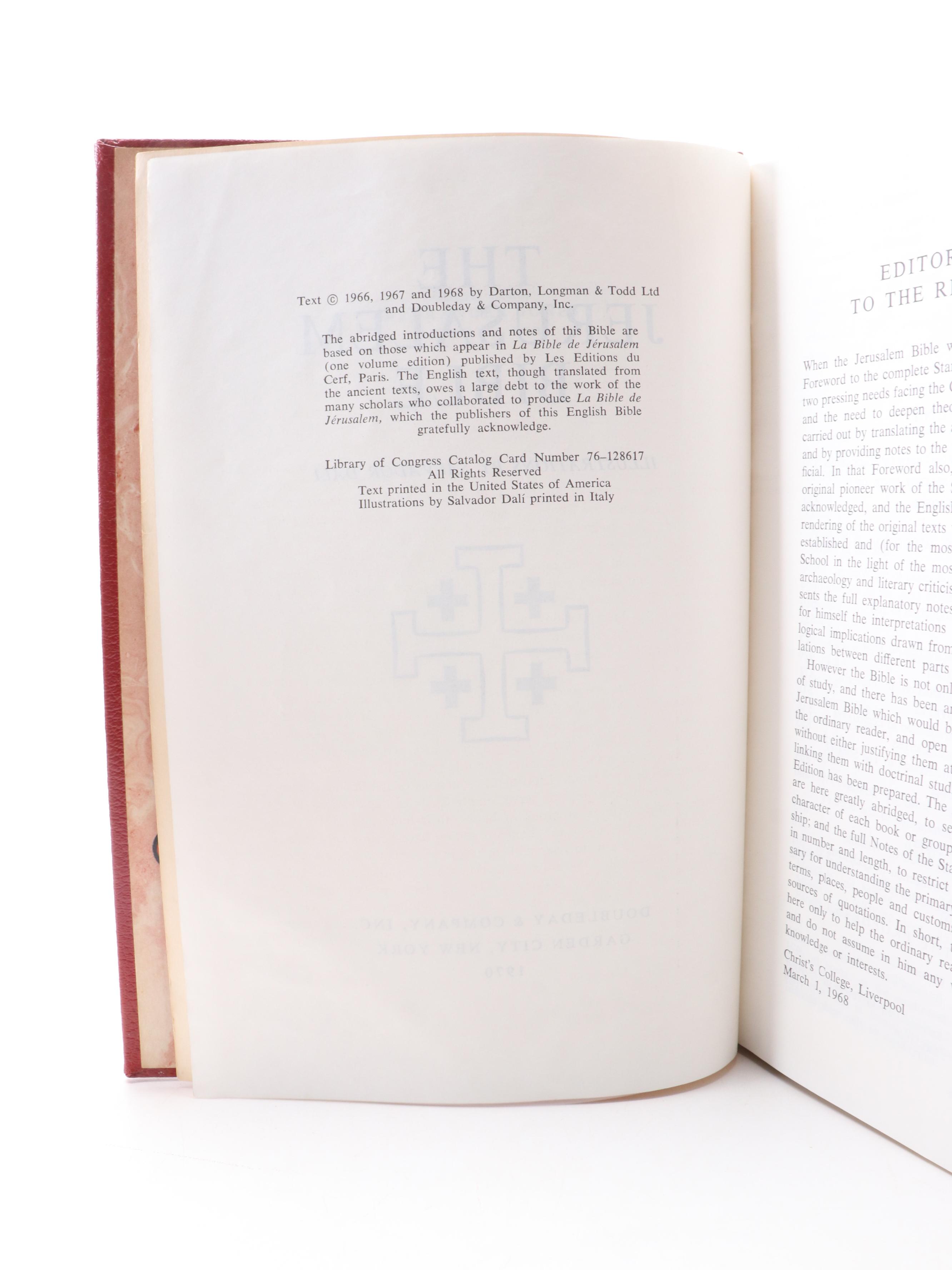 Salvador Dalí Illustrated "The Jerusalem Bible," 1970