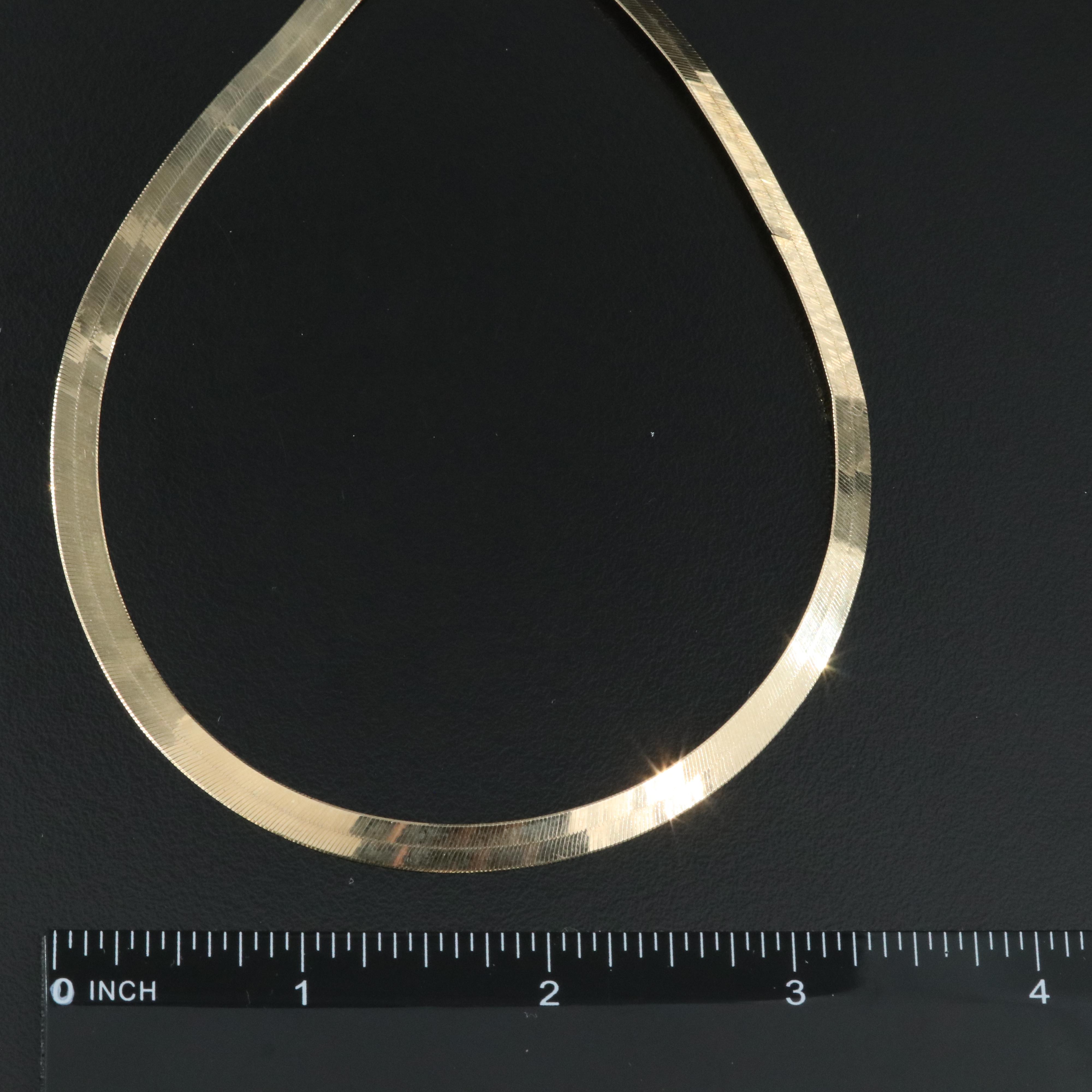 10K Herringbone Necklace