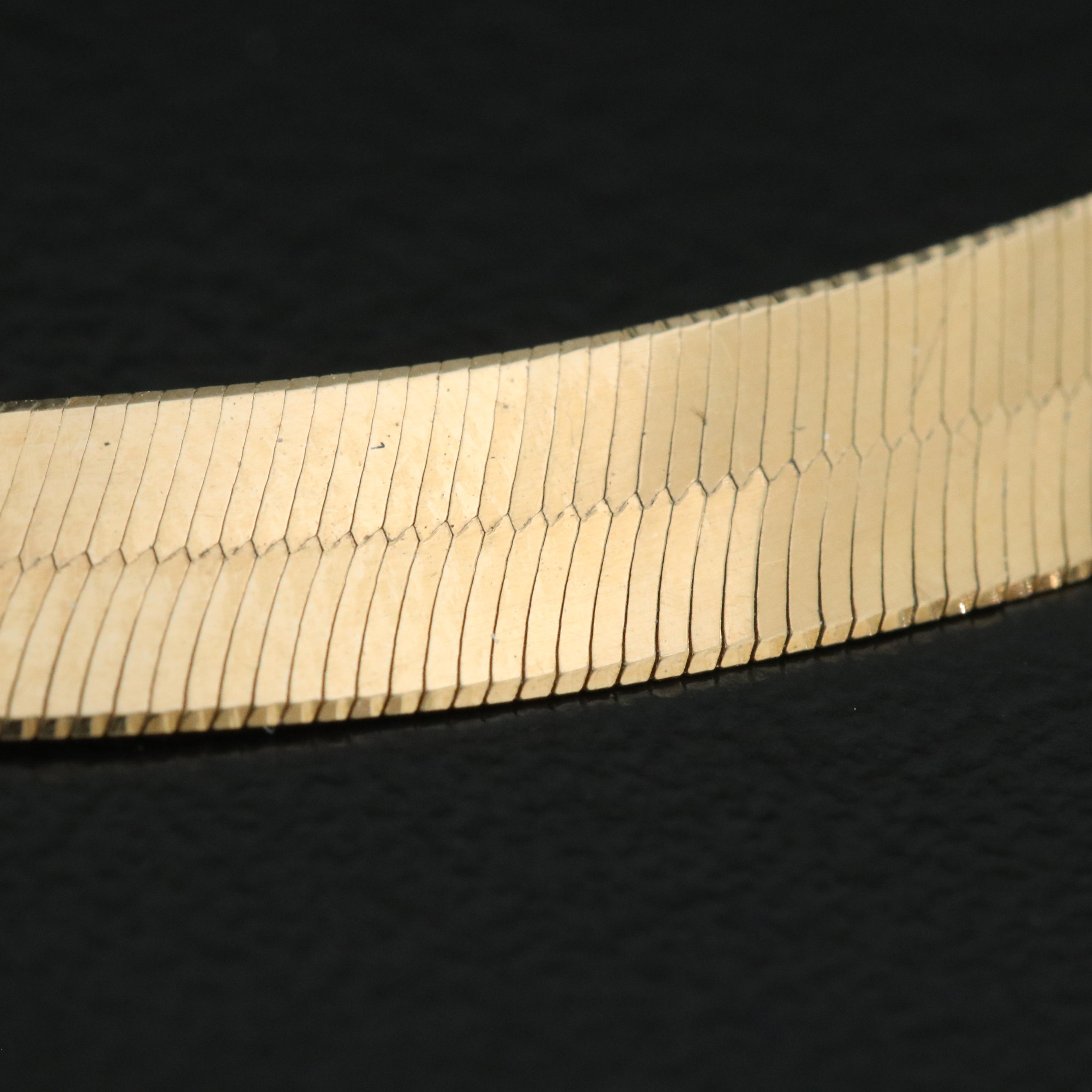 10K Herringbone Necklace